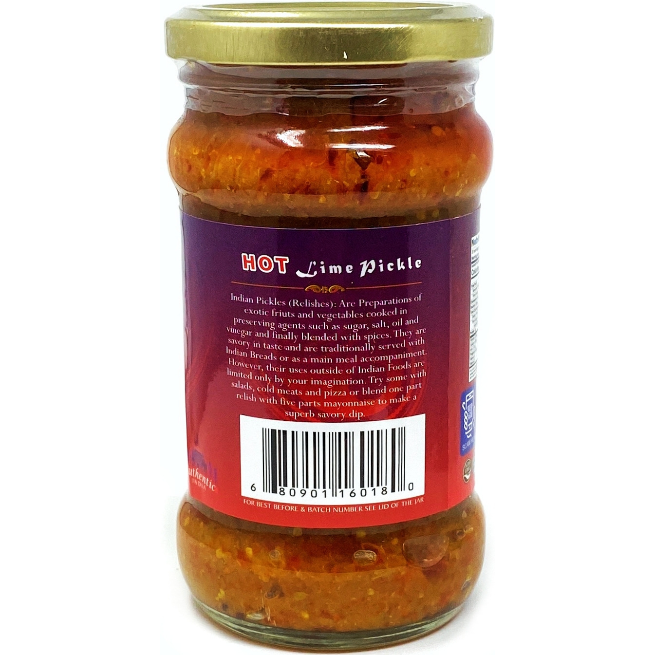 Rani Lime Pickle Hot (Achar, Spicy Indian Relish) 10.5oz (300g) ~ Glass Jar, All Natural | Vegan | Gluten Free | NON-GMO | No Colors | Popular Indian Condiment, Indian Origin