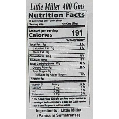 Rani Little Millet (Panicum Sumatrense) Whole Ancient Grain Seeds 14oz (400g) ~ All Natural | Gluten Friendly | NON-GMO | Vegan | Indian Origin | Kutki / Shavan / Saamai / Sama Kannada