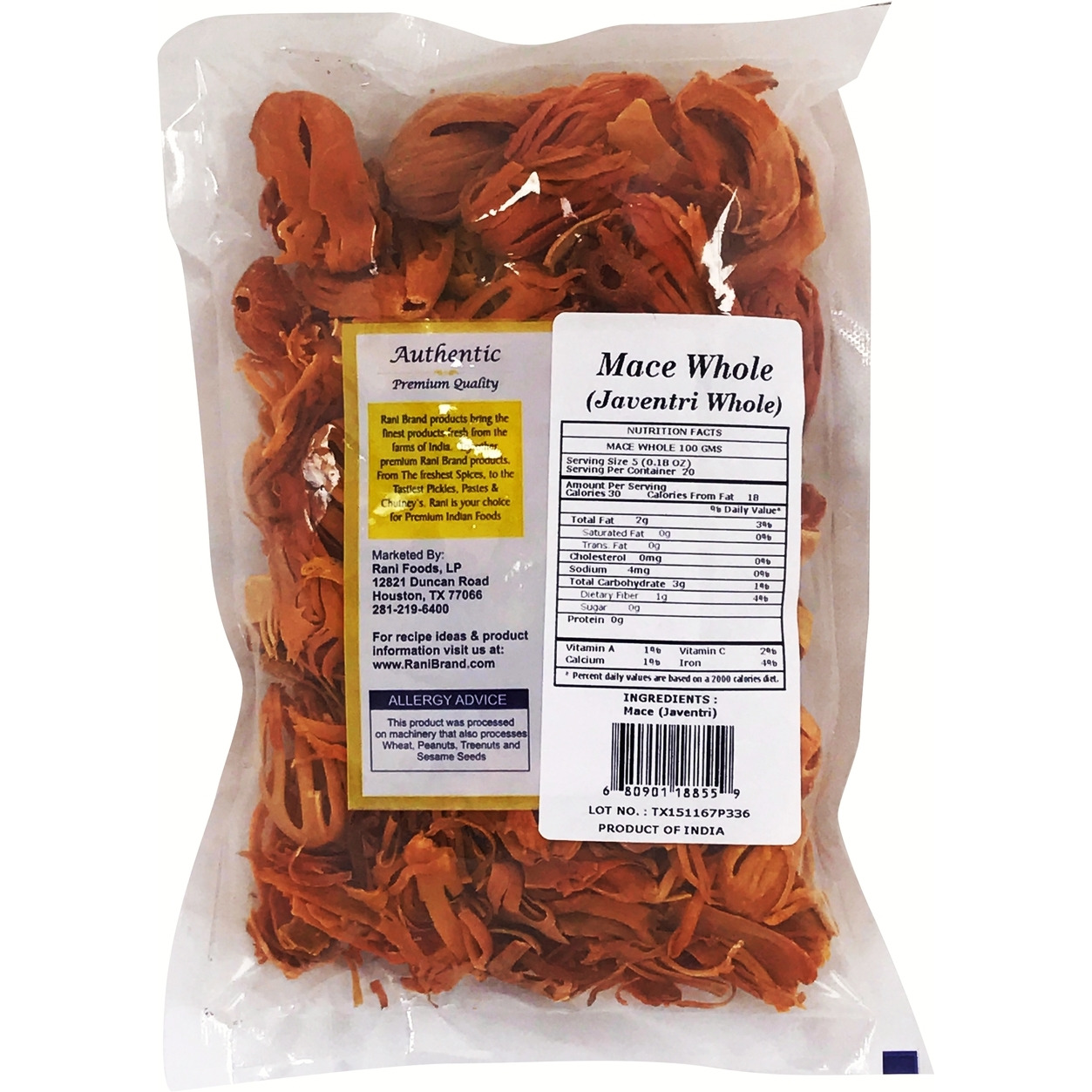 Rani Mace Whole 100g