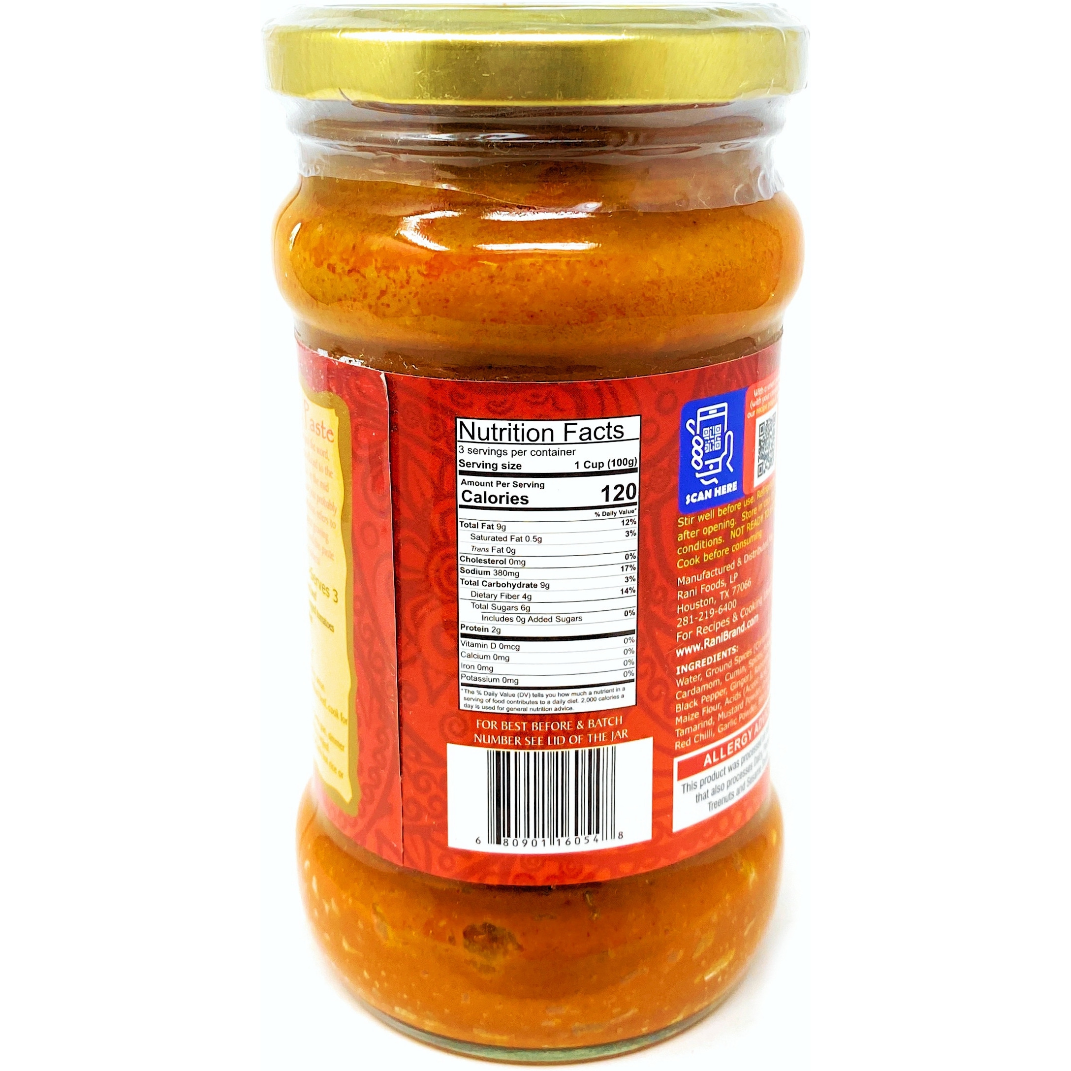 Rani Madras Curry Cooking Spice Paste 10oz (300g) Glass Jar ~ No Colors | All Natural | NON-GMO | Vegan | Gluten Free | Indian Origin