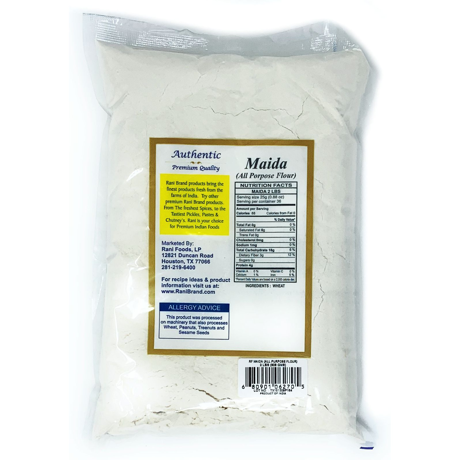 Rani Maida Flour (Indian All Purpose Flour) 2lb (32oz) ~ All Natural | Vegan | Indian Origin
