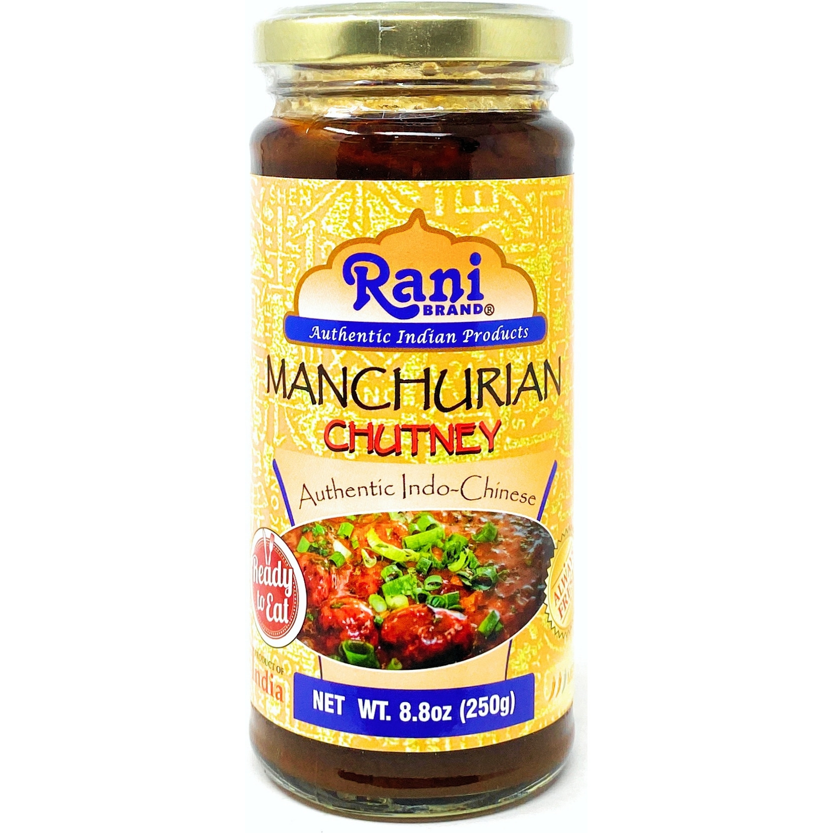 Rani Manchurian Chutney 8.8oz (250g) Glass Jar ~ No Colors | NON-GMO | Vegan | Gluten Friendly | Indian Origin