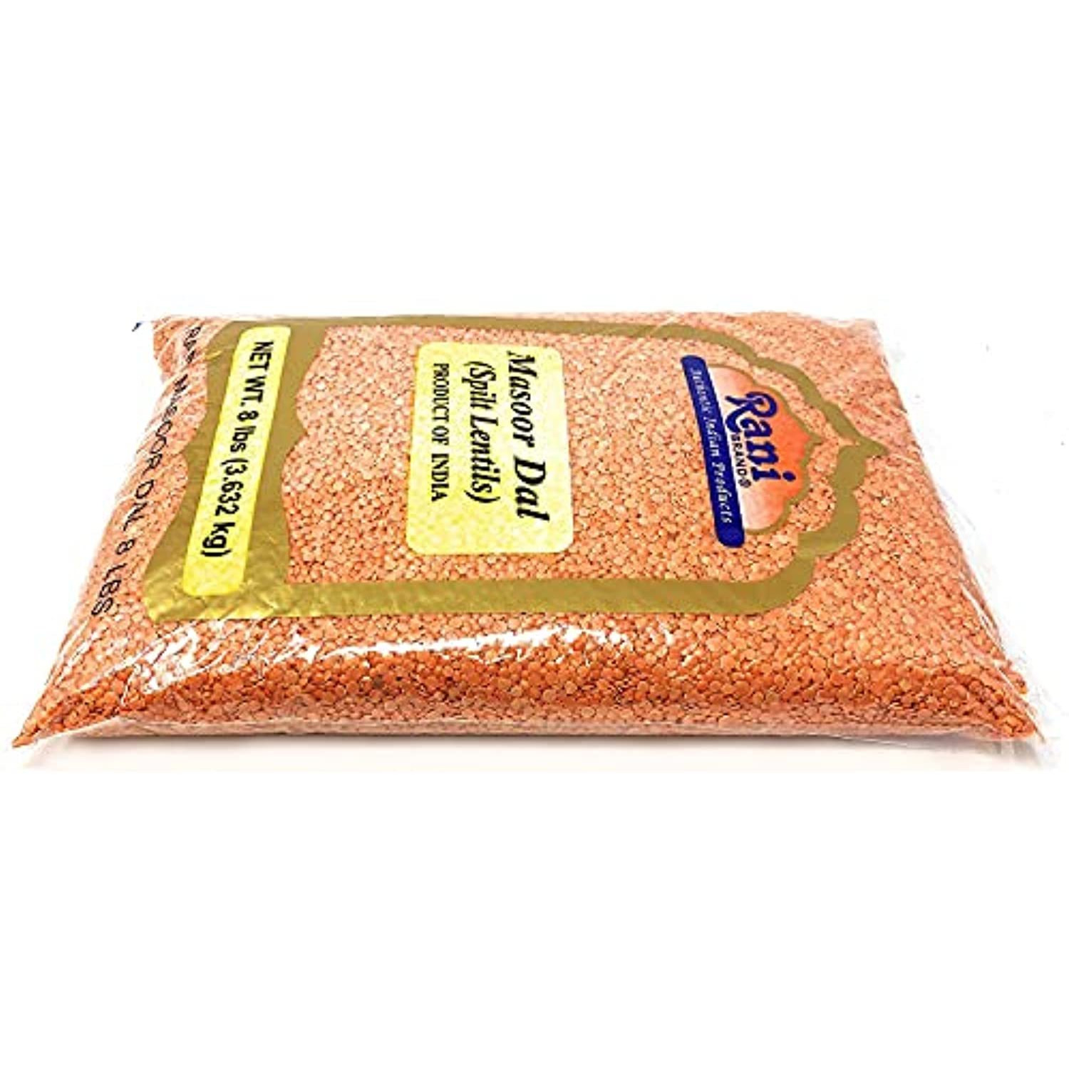 Rani Masoor Dal (Indian Red Lentils) Split Gram 8lb (128oz) Pack of 5 (Total 40lbs) Bulk ~ All Natural | Gluten Friendly | NON-GMO | Vegan | Indian Origin