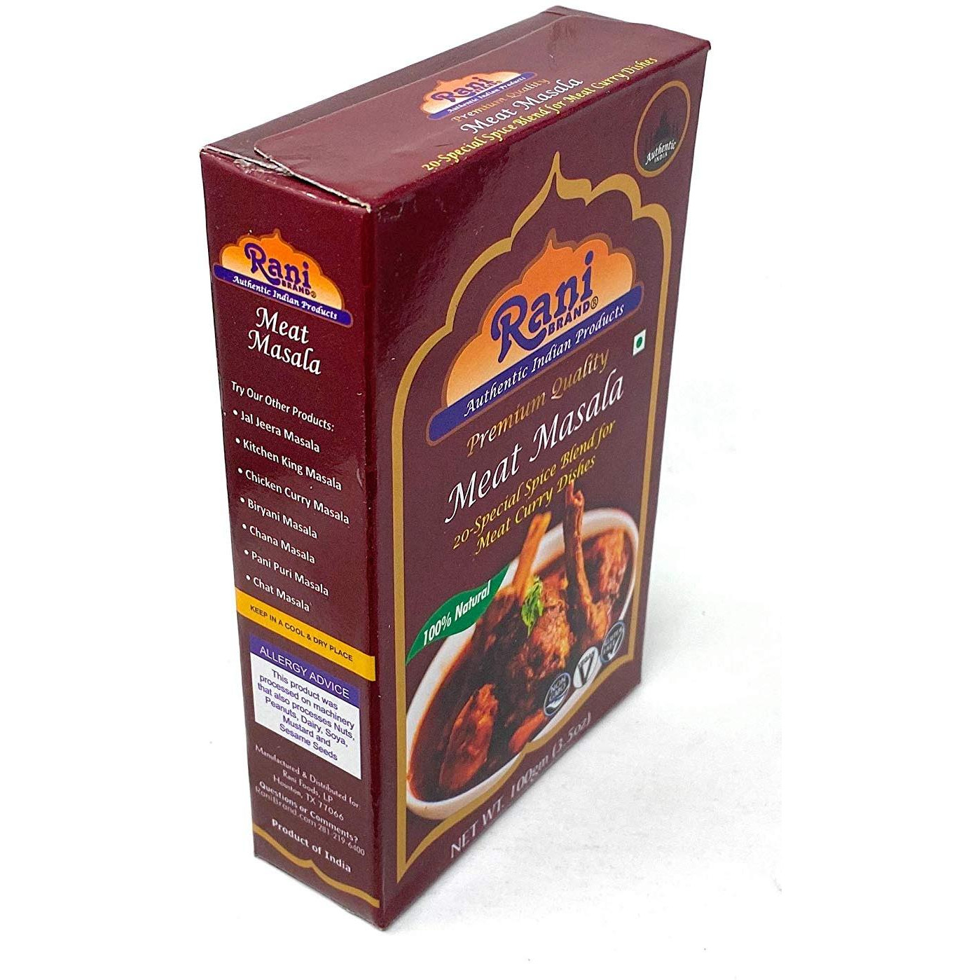 Rani Meat Curry Masala 21-Spice Blend 3.5oz (100g) ~ All Natural | Vegan | No Colors | Gluten Friendly Ingredients | NON-GMO | Indian Origin
