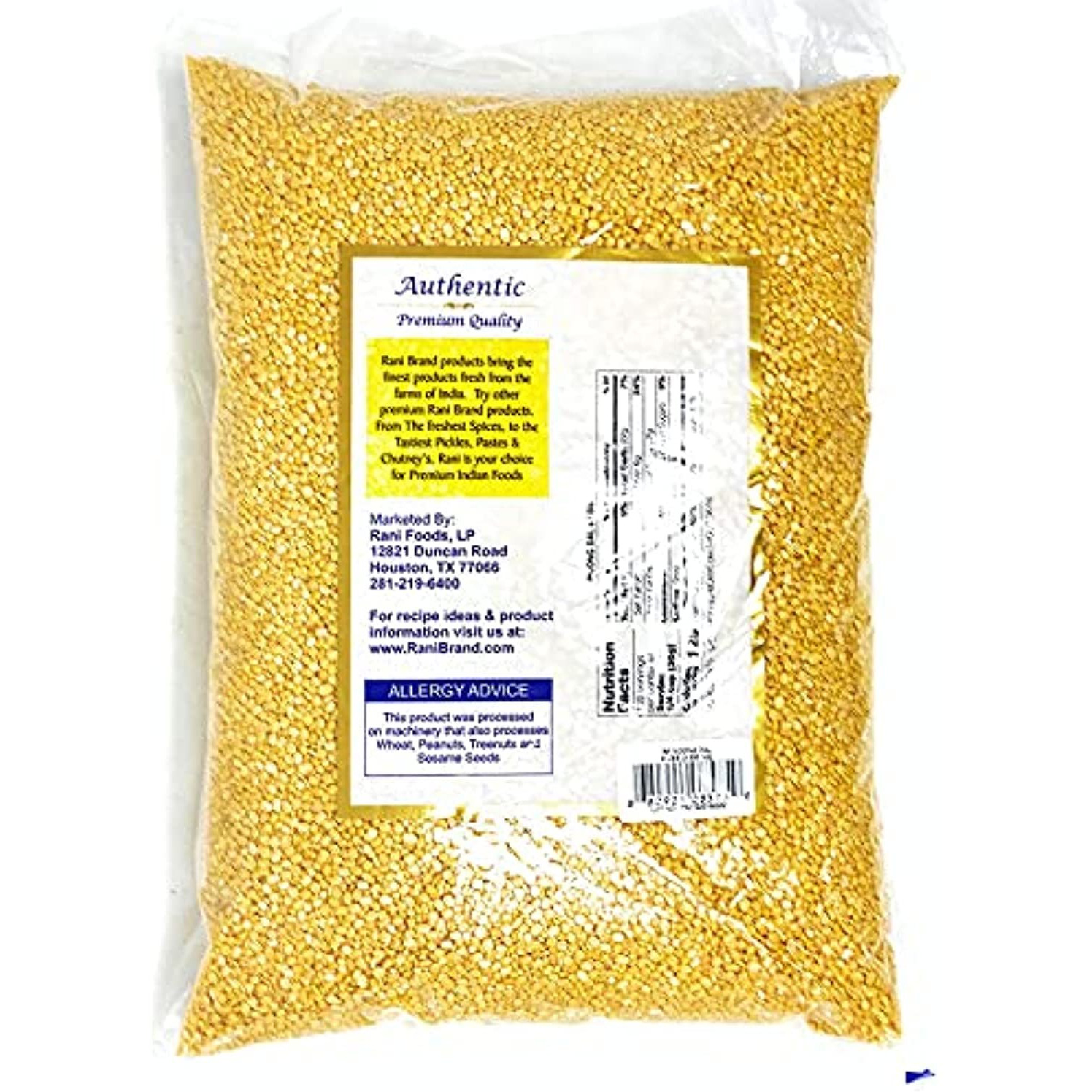 Rani Moong Dal (Split Mung Beans without skin) Lentils Indian 8lb (128oz) Pack of 5 (Total 40lbs) Bulk ~ All Natural | Gluten Friendly | NON-GMO | Vegan