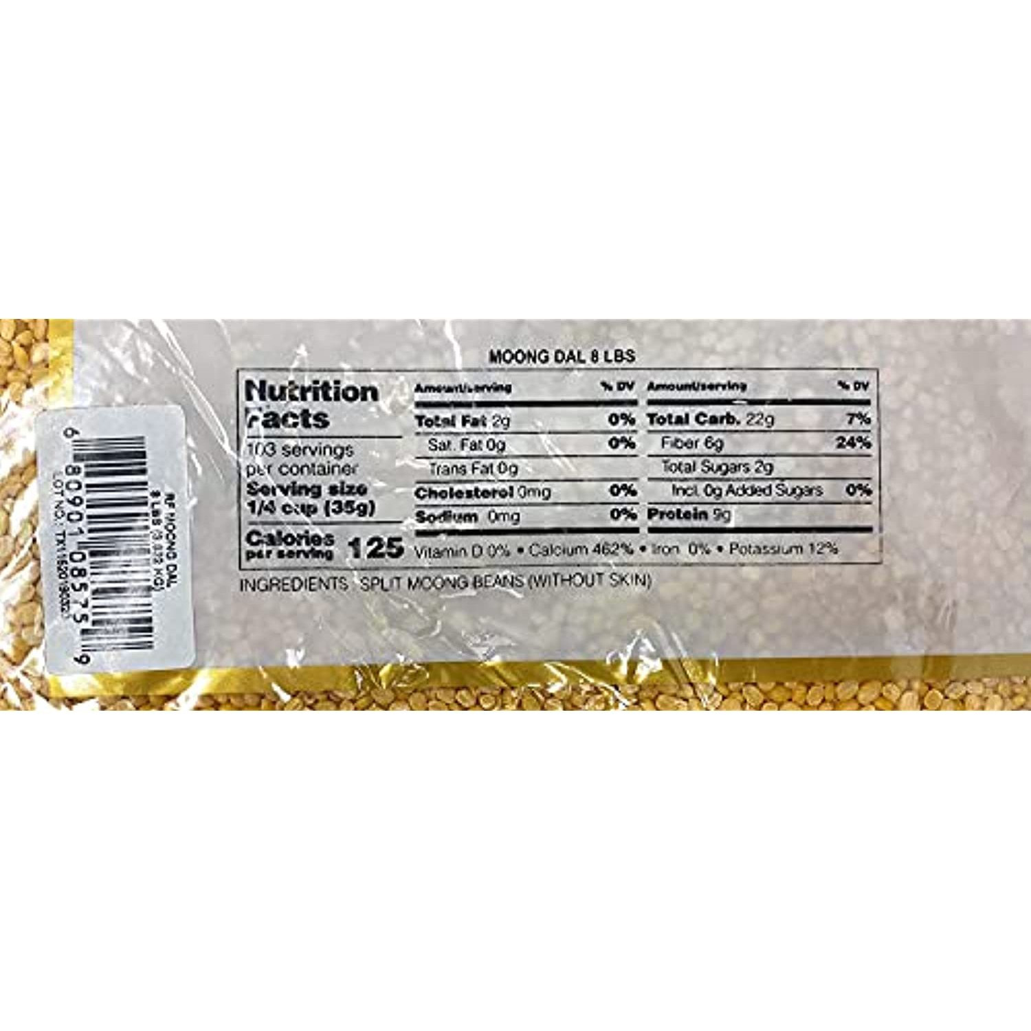 Rani Moong Dal (Split Mung Beans without skin) Lentils Indian 8lb (128oz) Pack of 5 (Total 40lbs) Bulk ~ All Natural | Gluten Friendly | NON-GMO | Vegan