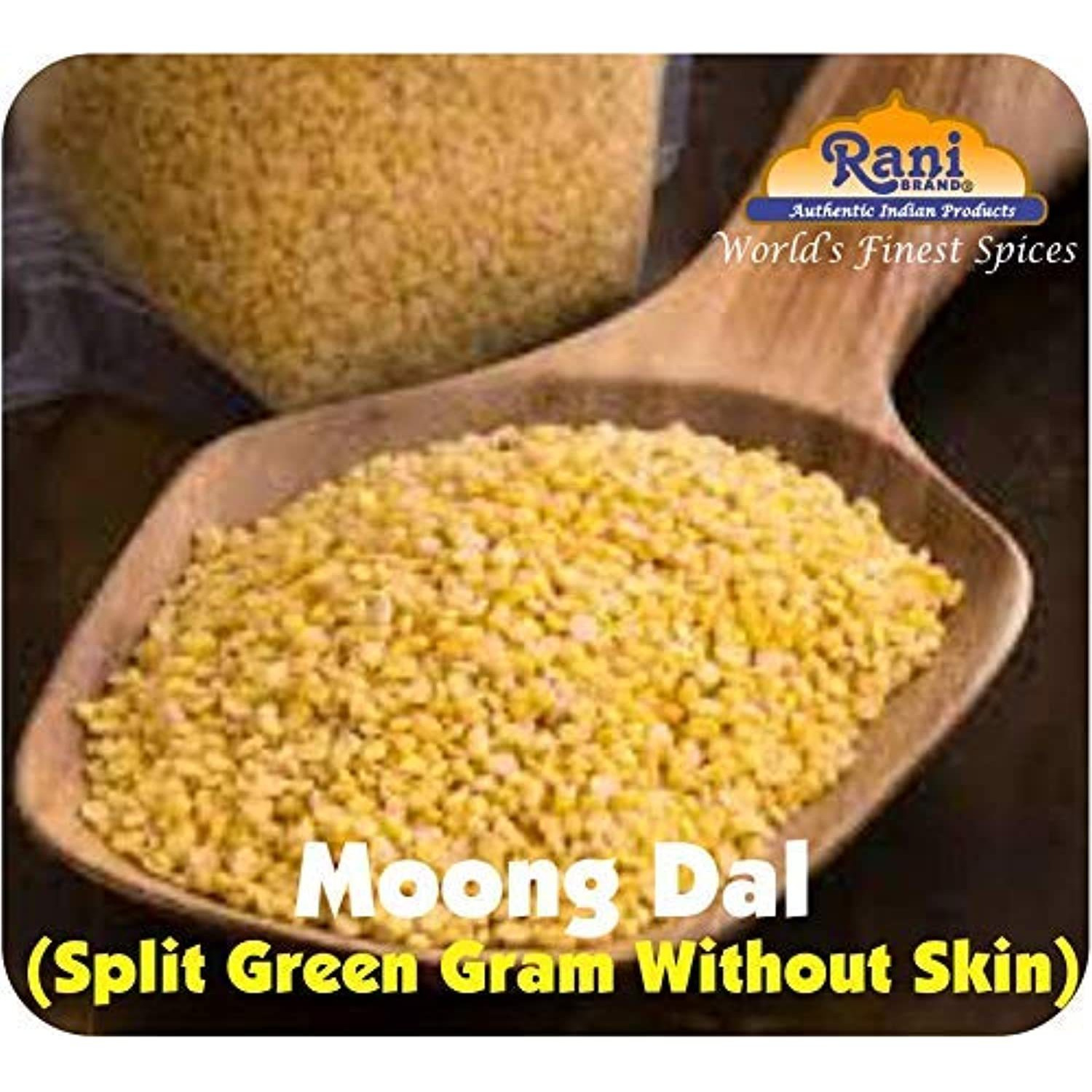 Rani Moong Dal (Split Mung Beans without skin) Lentils Indian 8lb (128oz) Pack of 5 (Total 40lbs) Bulk ~ All Natural | Gluten Friendly | NON-GMO | Vegan