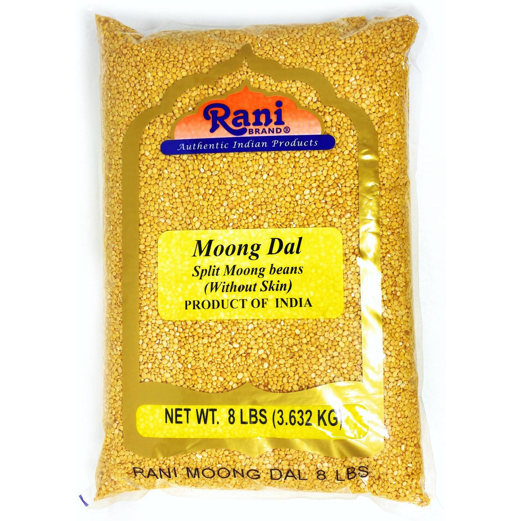 Rani Moong Dal (Split Mung Beans without skin) Lentils Indian 8lbs (128oz) Bulk ~ Natural | NON-GMO | Vegan