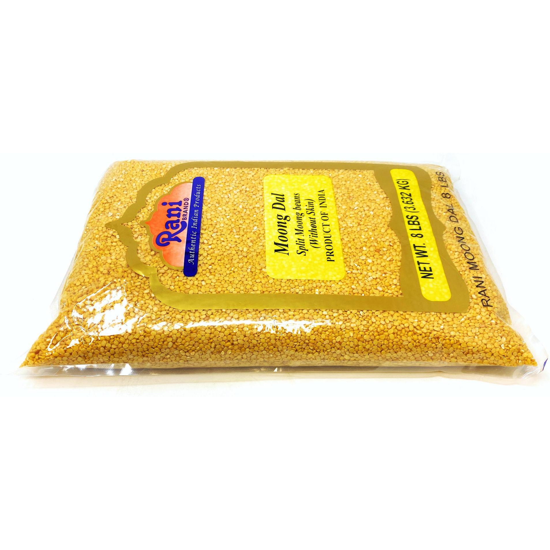 Rani Moong Dal (Split Mung Beans without skin) Lentils Indian 8lbs (128oz) Bulk ~ Natural | NON-GMO | Vegan
