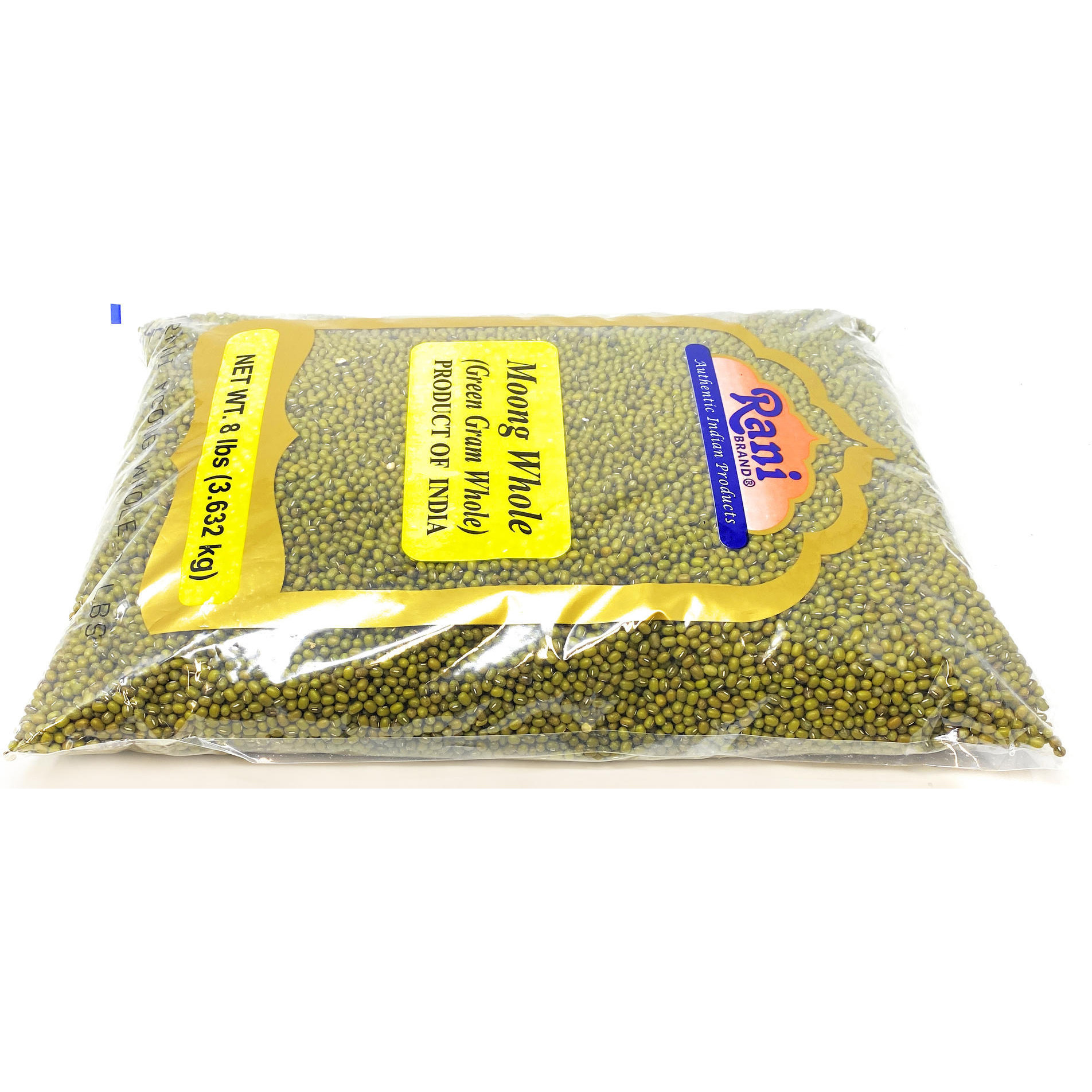 Rani Moong Whole (Ideal for cooking & sprouting, Whole Mung Beans with skin) Lentils Indian 8lbs (128oz) Bulk ~ All Natural | NON-GMO | Vegan | Indian Origin