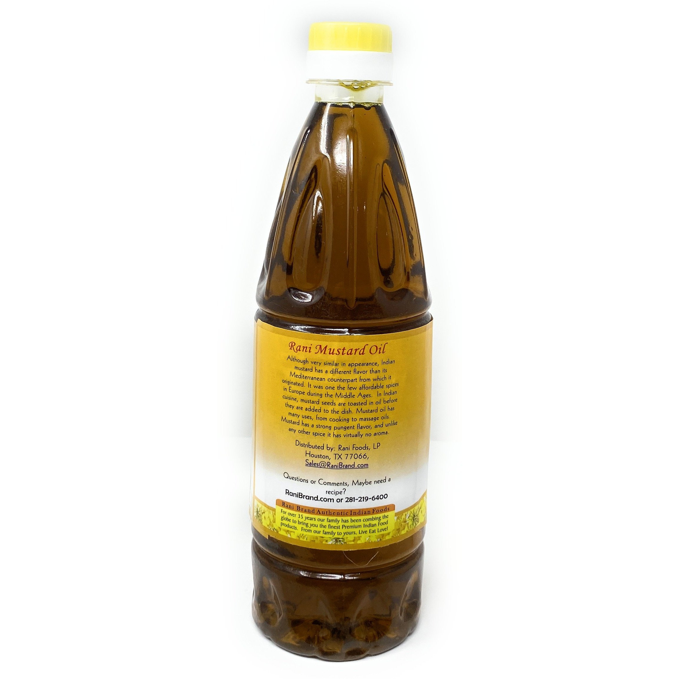 Rani Mustard Oil (Kachi Ghani) 16.9 Ounce (500ml) NON-GMO | Gluten Friendly | Vegan | 100% Natural