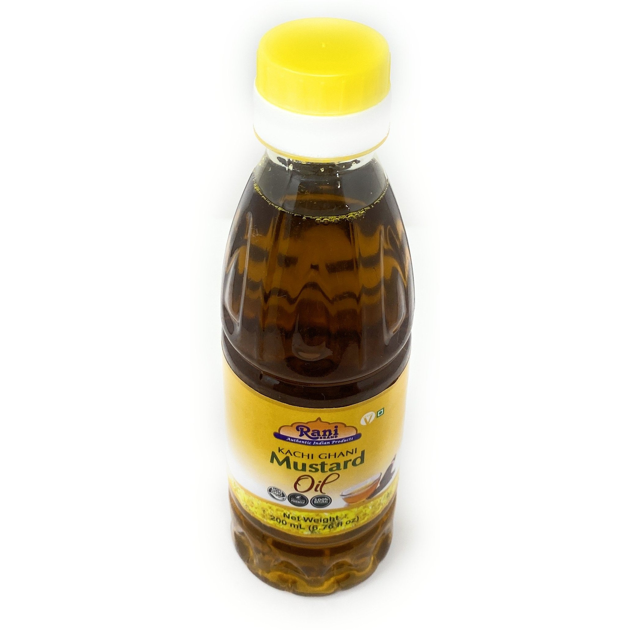 Rani Mustard Oil (Kachi Ghani) 6.76 Ounce (200ml) NON-GMO | Gluten Friendly | Vegan | 100% Natural