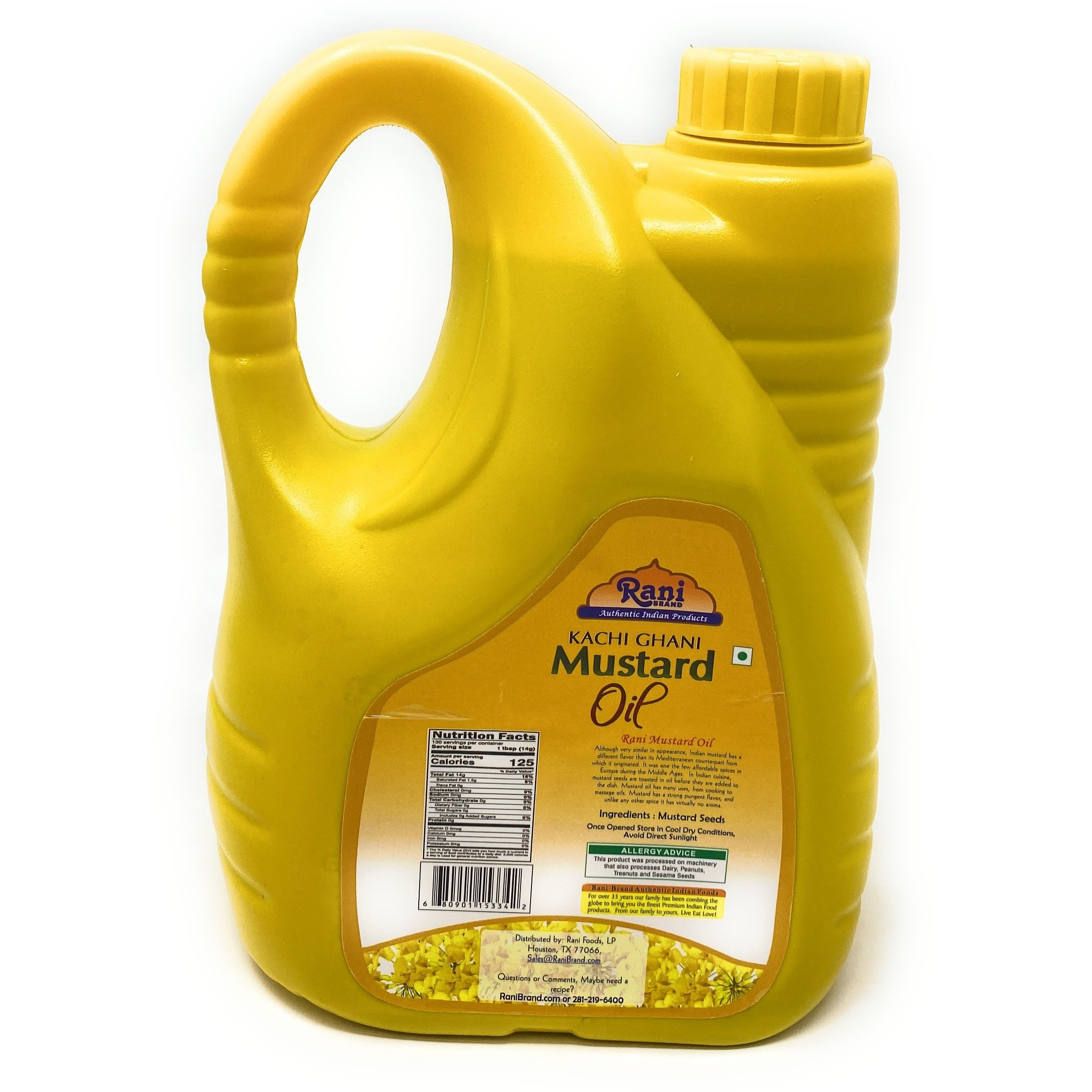 Rani Mustard Oil (Kachi Ghani) 67.6 Ounce (2 Liter) NON-GMO | Gluten Friendly | Vegan | 100% Natural