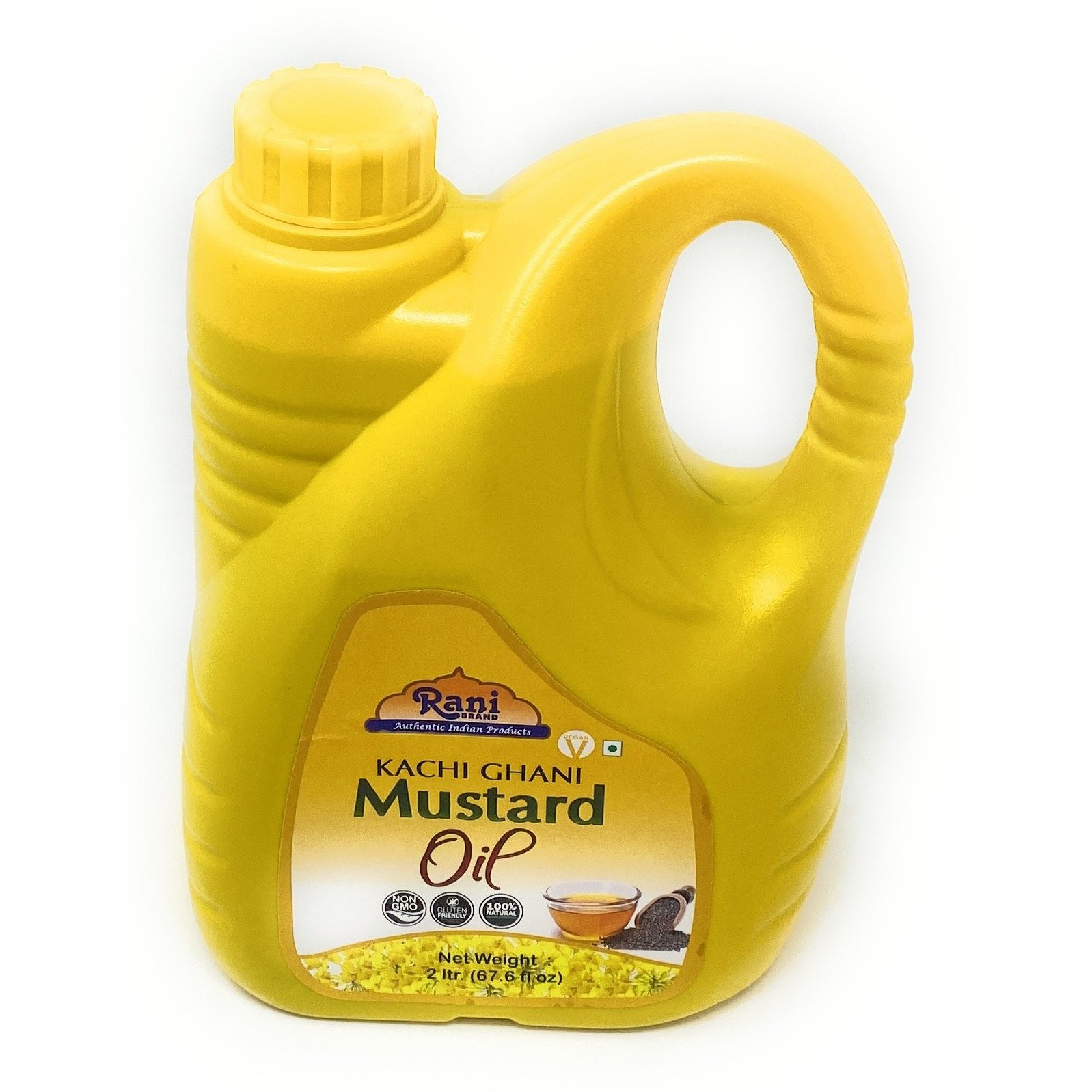 Rani Mustard Oil (Kachi Ghani) 67.6 Ounce (2 Liter) NON-GMO | Gluten Friendly | Vegan | 100% Natural
