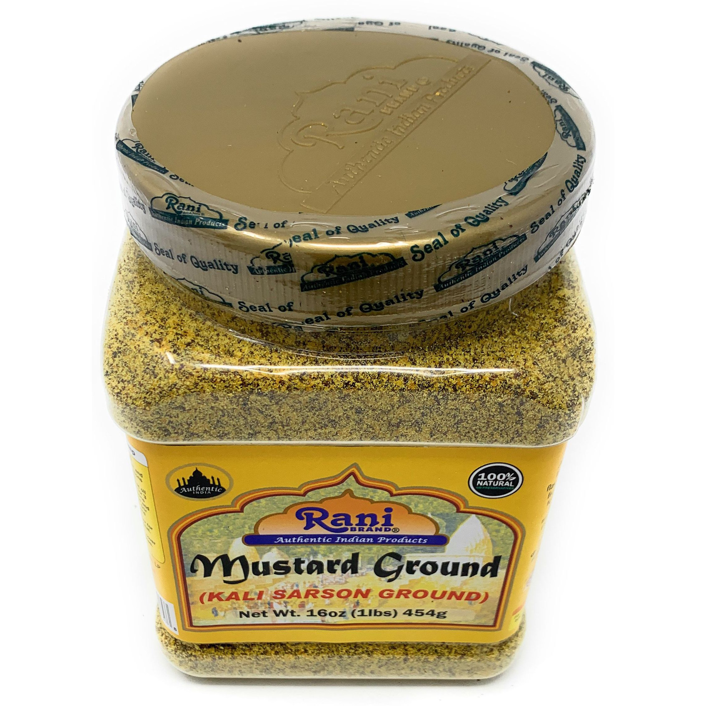 Rani Mustard Seeds Ground, Powder Spice (Rai Sarson) 16oz (454g) 1 Pound, 1lb ~ All Natural | Gluten Free Ingredients | NON-GMO | Vegan | Indian Origin