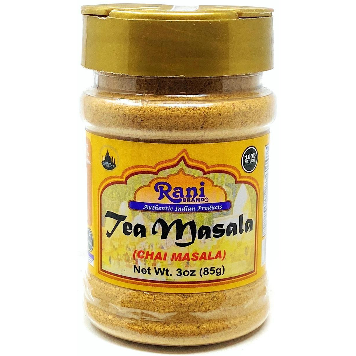 Rani Natural Tea (Chai) Masala Indian Spice Blend 3oz (85g) ~ All Natural | Vegan | Gluten Free Ingredients | Salt & Sugar Free | NON-GMO