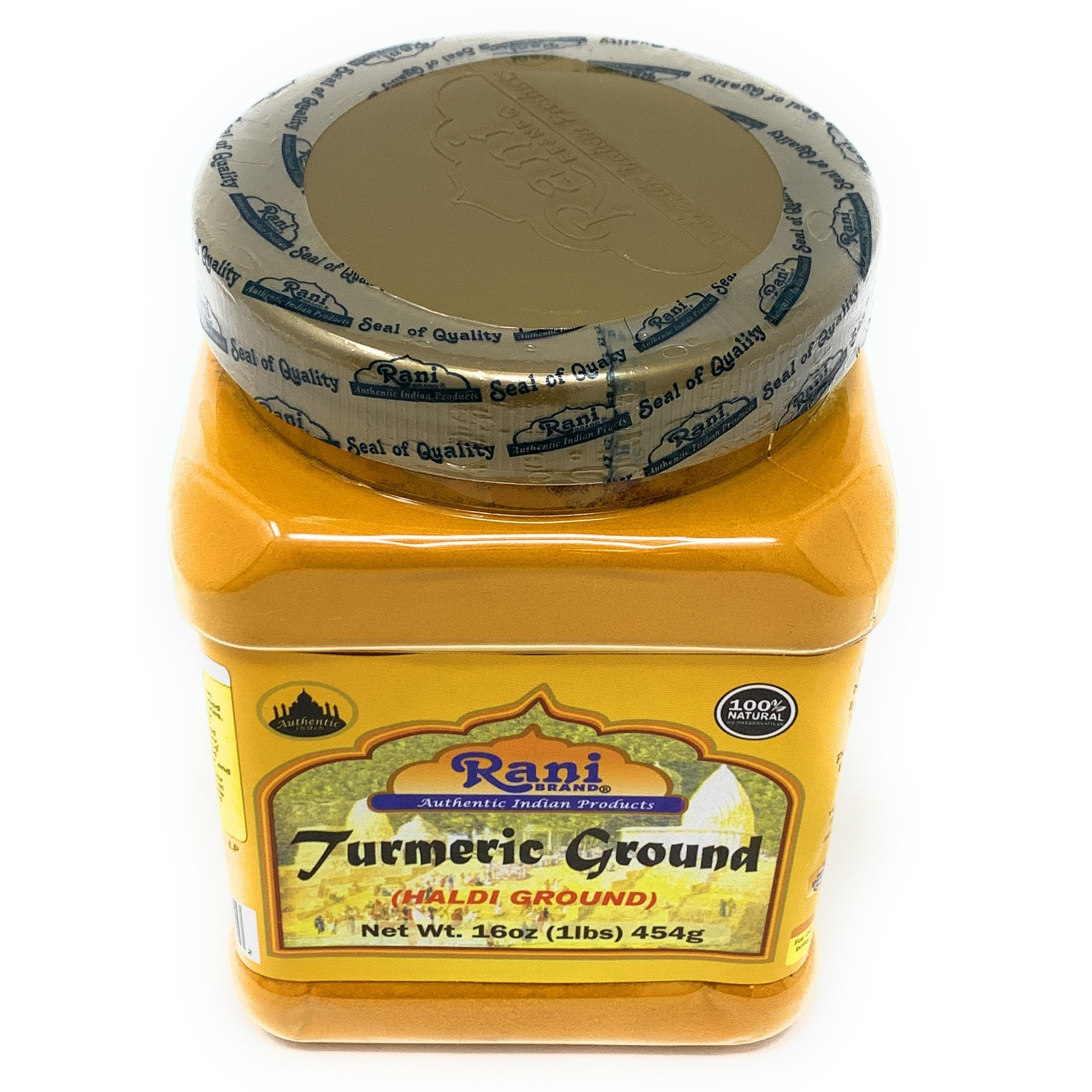 Rani Natural Turmeric (Haldi) Root Powder Spice, (High Curcumin Content) 16oz (454g) 1lb ~ 100% Pure, Salt Free | Vegan | Gluten Free Ingredients | NON-GMO | Indian Origin