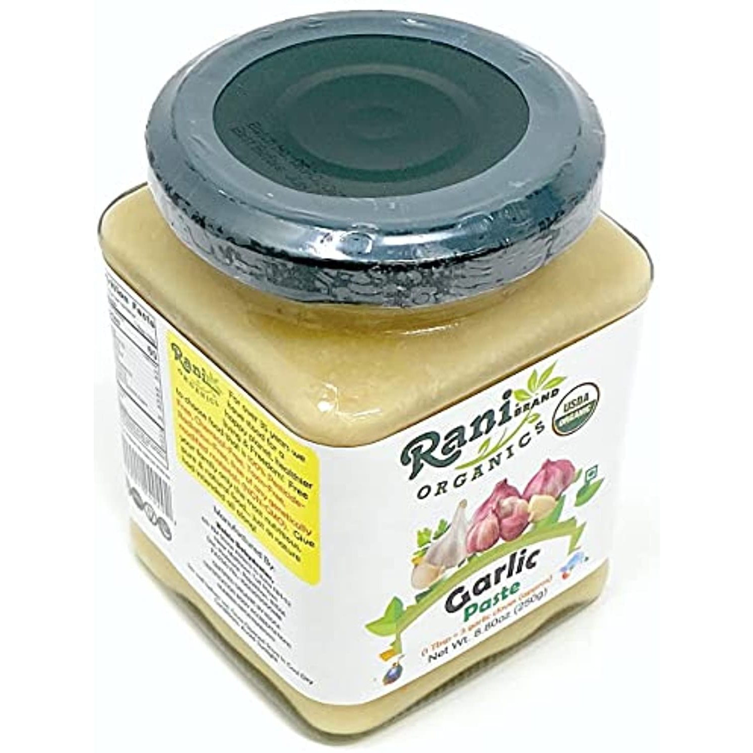 Rani Organic Garlic Cooking Paste 8.80oz (250g) ~ Vegan | Glass Jar | Gluten Free | NON-GMO | No Colors | Indian Origin | USDA Certified Organic