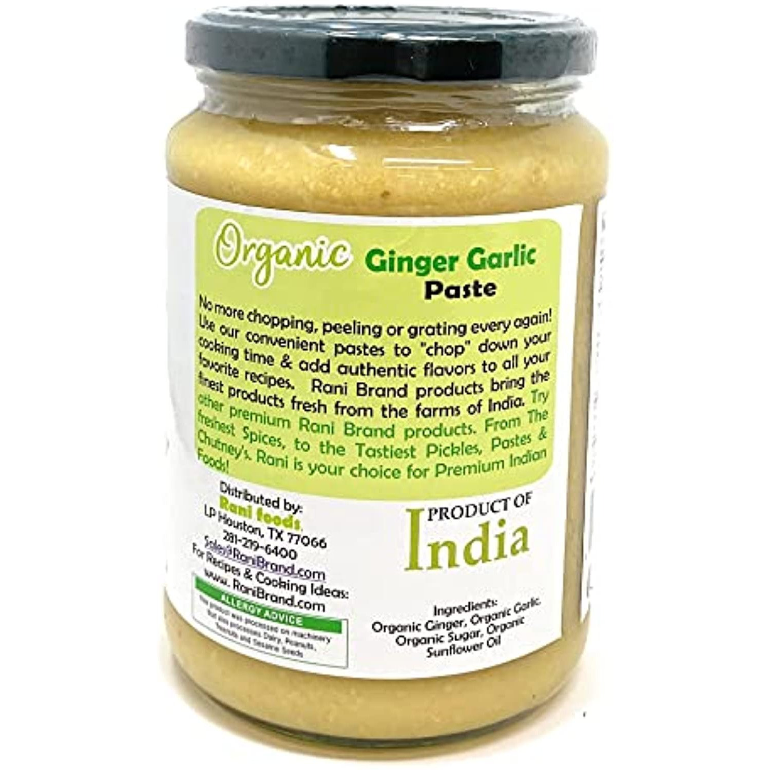 Rani Organic Ginger-Garlic Cooking Paste 26.5oz (750g) ~ Vegan | Glass Jar | Gluten Free | NON-GMO | No Colors | Indian Origin | USDA Certified Organic