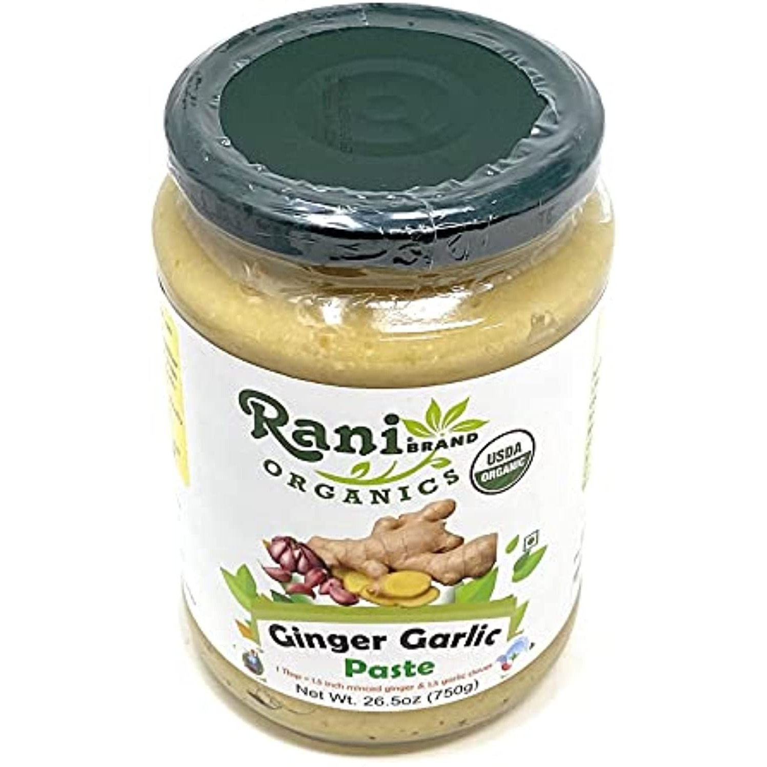 Rani Organic Ginger-Garlic Cooking Paste 26.5oz (750g) ~ Vegan | Glass Jar | Gluten Free | NON-GMO | No Colors | Indian Origin | USDA Certified Organic