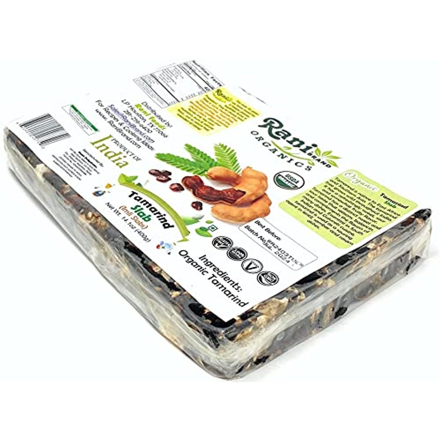 Rani Organic Tamarind Slabs (Imli Slabs) 14oz (400g) ~ All Natural | No added sugar | Vegan | Gluten Free | NON-GMO | Indian Origin | USDA Certified Organic