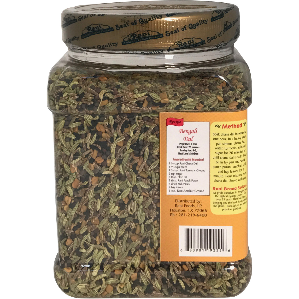 Rani Panch Puran (5 Spice) 16oz (454g) ~ All Natural | Vegan | Gluten Friendly | NON-GMO | Indian Origin (Equal Blend of Fenugreek, Mustard, Kalonji/Nigella, Fennel and Cumin)