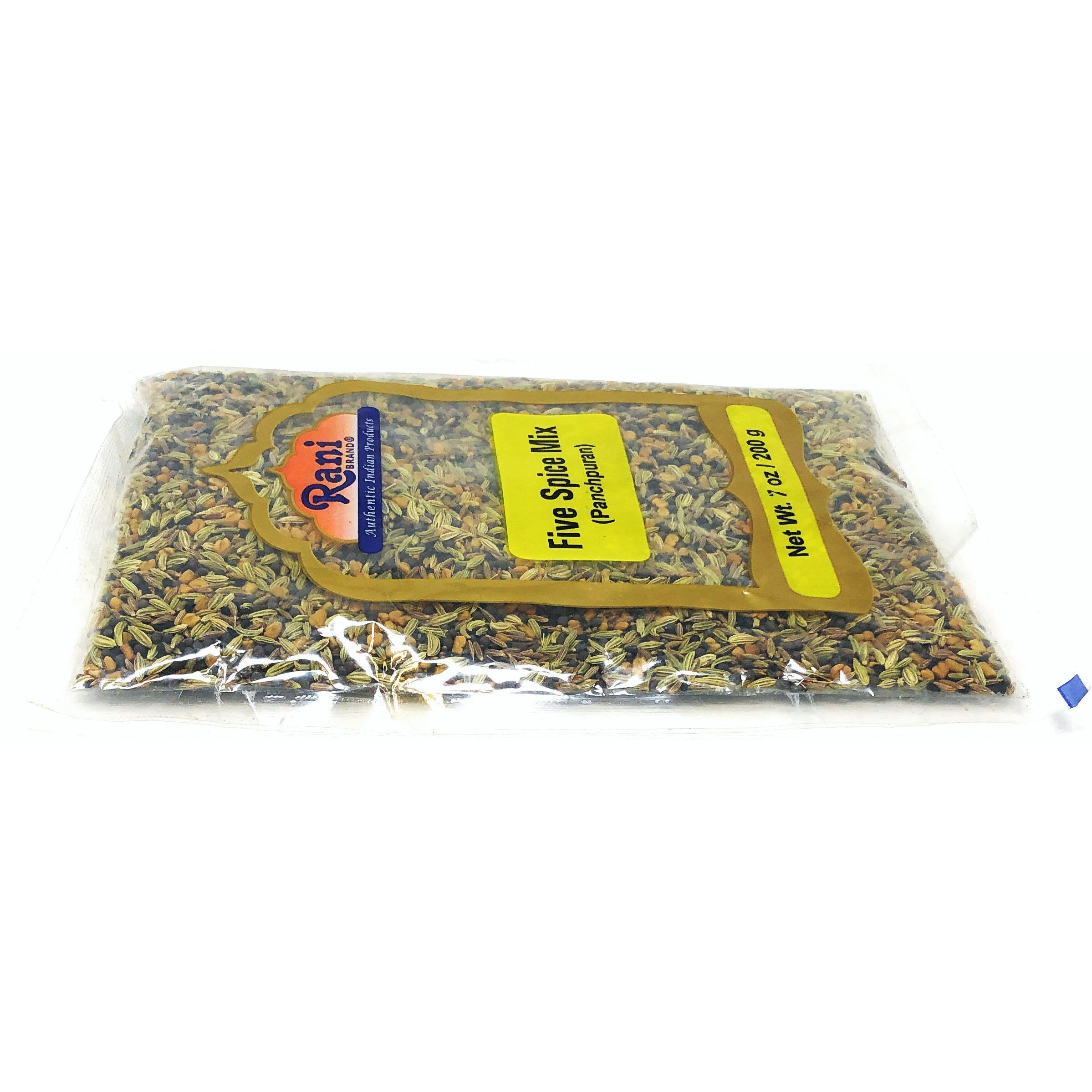 Rani Panch Puran (5 Spice) 7oz (200g) ~ All Natural | Vegan | Gluten Friendly | NON-GMO | Indian Origin (Equal Blend of Fenugreek, Mustard, Kallonji, Fennel and Cumin)