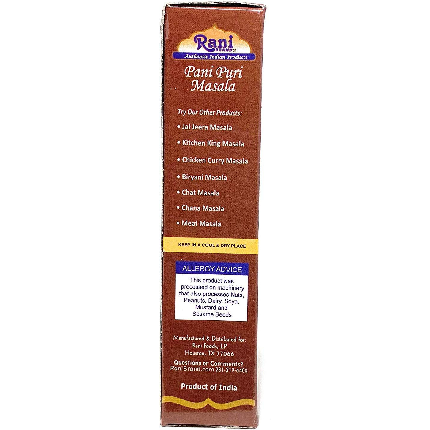 Rani Pani Puri Masala (14-Spice Blend for Indian Spicy Water) 3.5oz (100g) ~ All Natural | Vegan | No Colors | Gluten Friendly | NON-GMO | Indian Origin, gol gappa