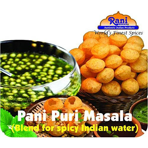 Rani Pani Puri Masala (14-Spice Blend for Indian Spicy Water) 3.5oz (100g) ~ All Natural | Vegan | No Colors | Gluten Friendly | NON-GMO | Indian Origin, gol gappa