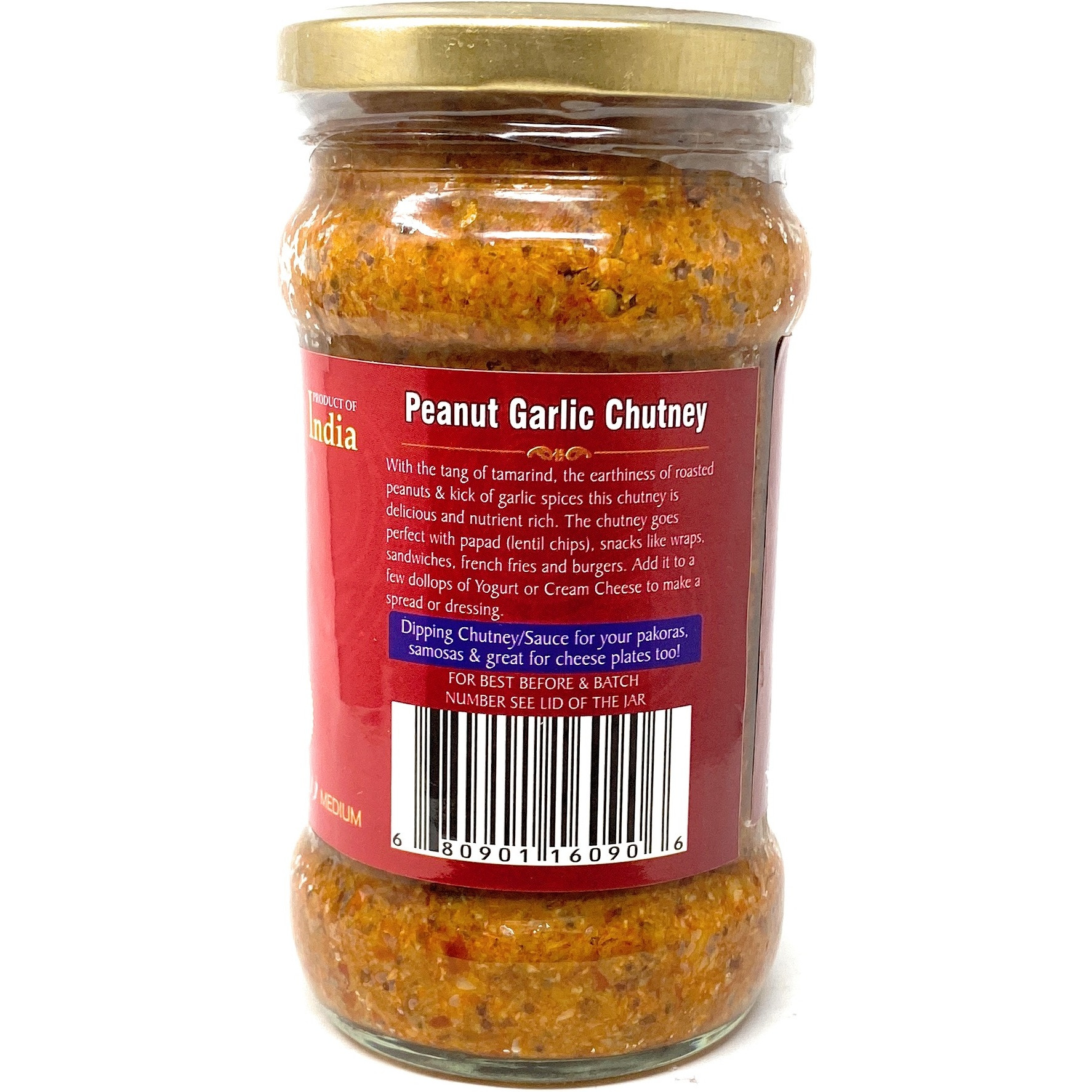 Rani Peanut Garlic Chutney Glass Jar, Ready to eat 10.5oz (300g) Vegan ~ Gluten Friendly | NON-GMO | No Colors | Indian Origin