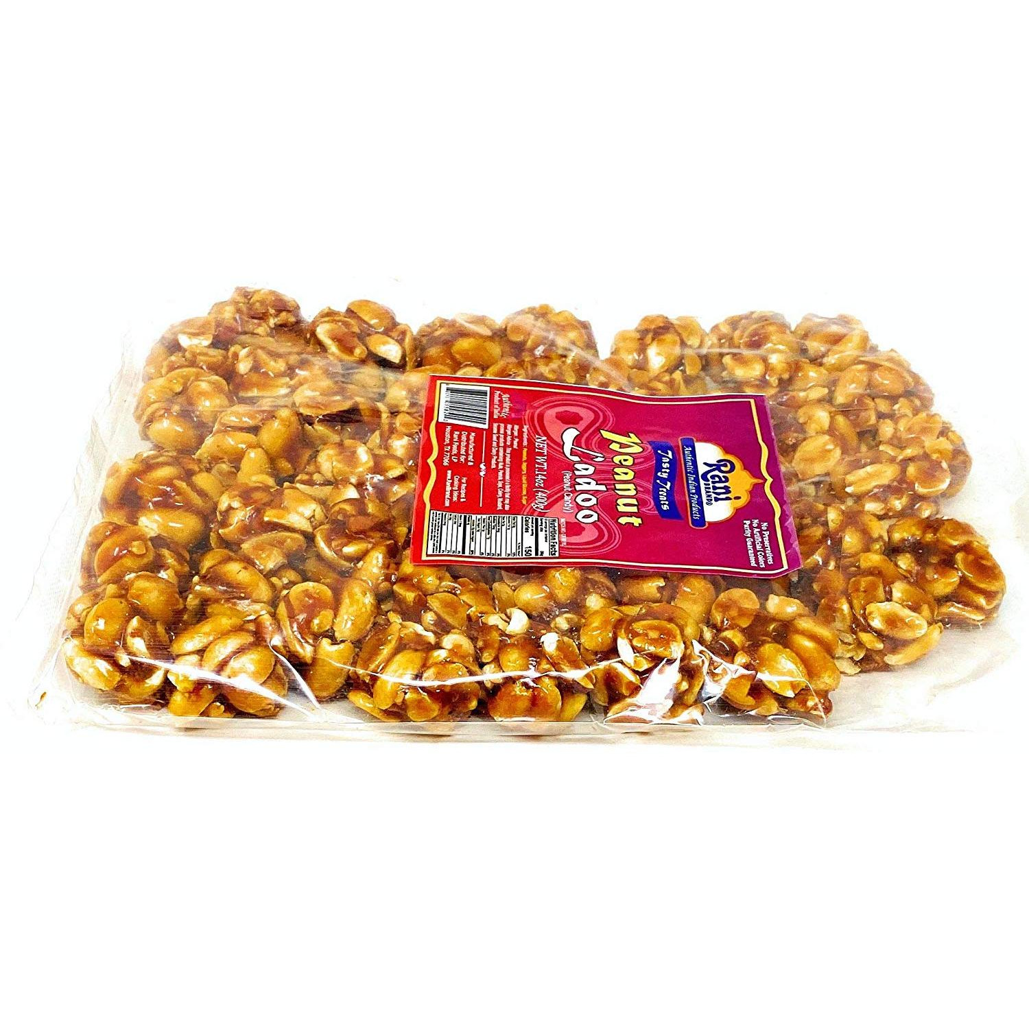 Rani Peanut Ladoo (Round Peanut Brittle Candy) 14oz (400g) ~ All Natural | Vegan | No colors | Gluten Friendly | Indian Origin