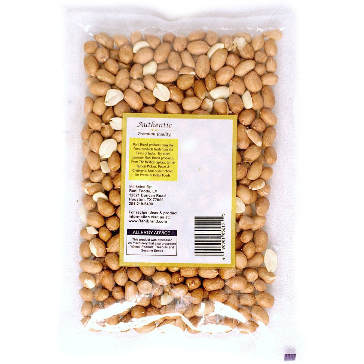Rani Peanuts, Raw Whole With Skin (uncooked, unsalted) 7oz (200g) ~ All Natural | Vegan | Gluten Friendly | Fresh Product of USA ~ Spanish Grade Groundnut / Red-skin
