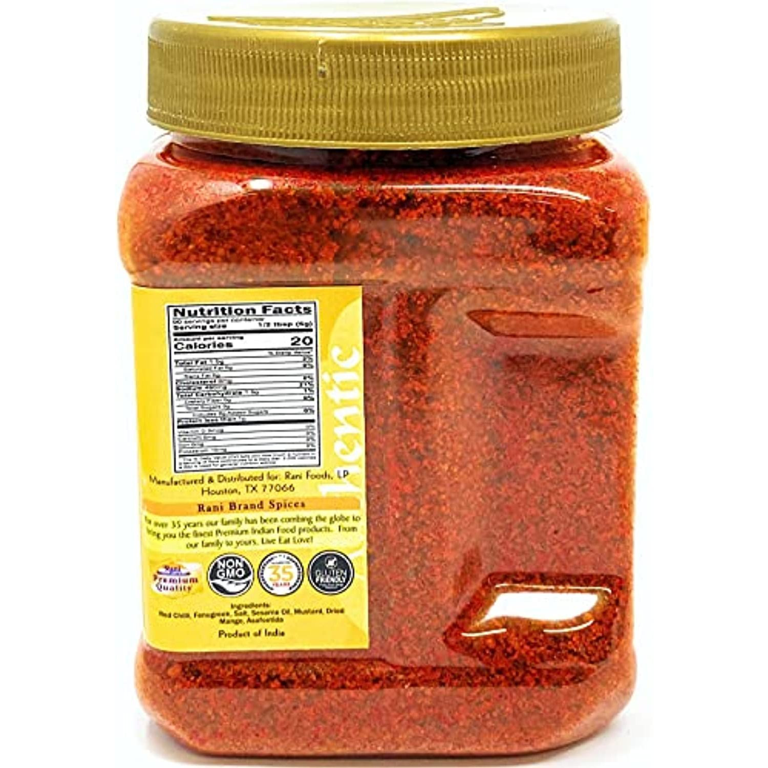 Rani Pickle (Achar) Masala Natural Indian Spice Blend 16oz (1lb) 454g PET Jar ~ Vegan | Gluten Friendly | NON-GMO | No colors | Indian Origin