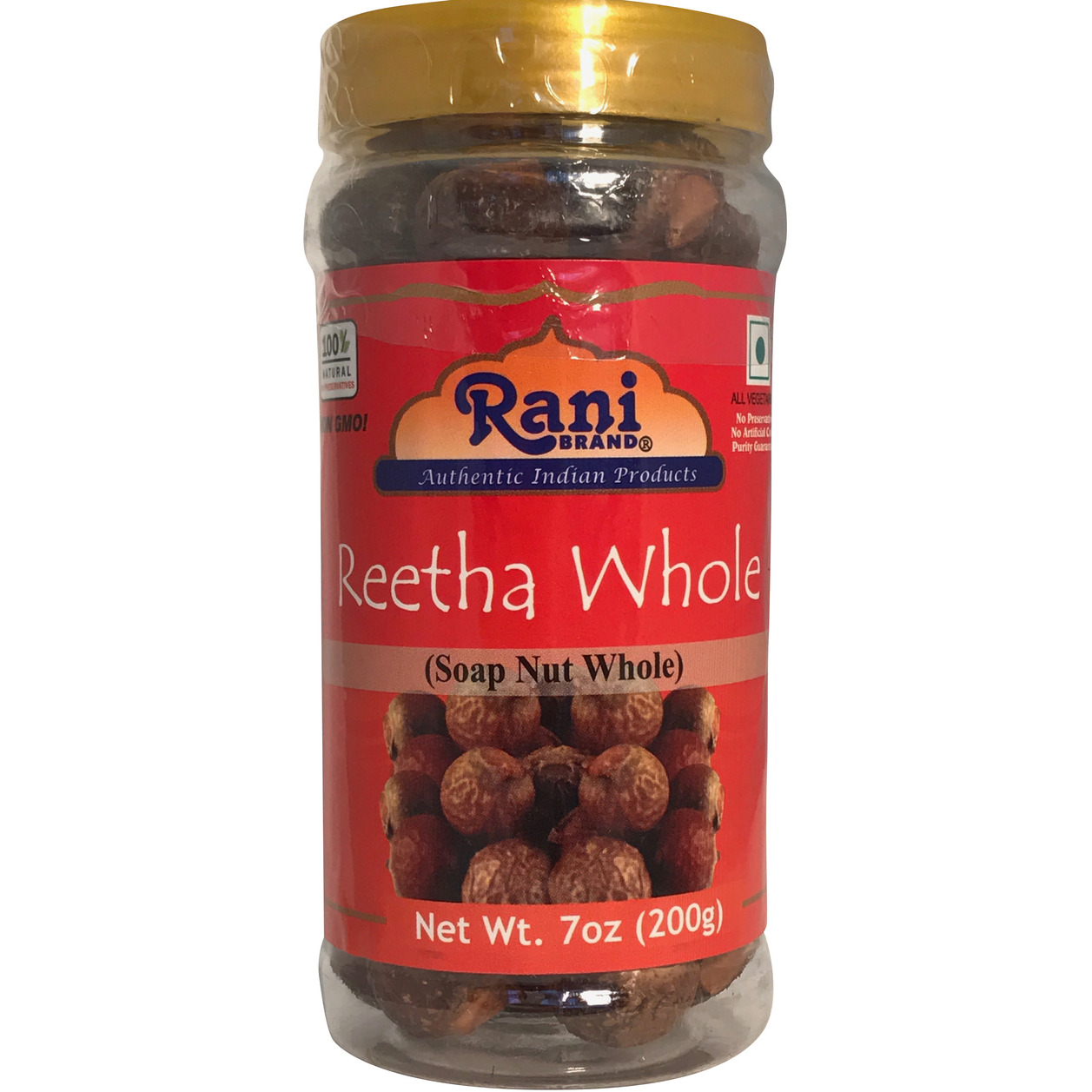 Rani Reetha (Soap Nut) Whole 7oz (200g) ~ Natural, Salt-Free | Vegan | No Colors | Gluten Friendly | NON-GMO | Indian Origin
