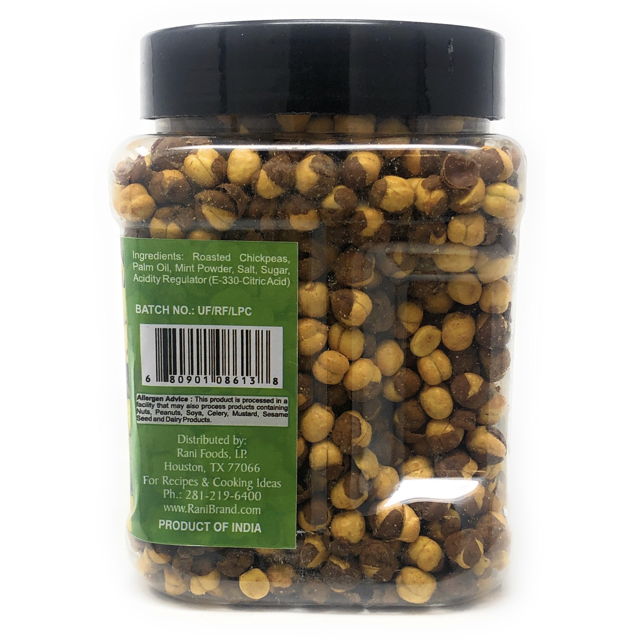 Rani Roasted Chana (Chickpeas) Lime Podina (Mint) Flavor 14oz (400g) ~ All Natural | Vegan | No Preservatives | No Colors | Great Snack, Ready to Eat, Seasoned with 5 Spices, Indian Origin