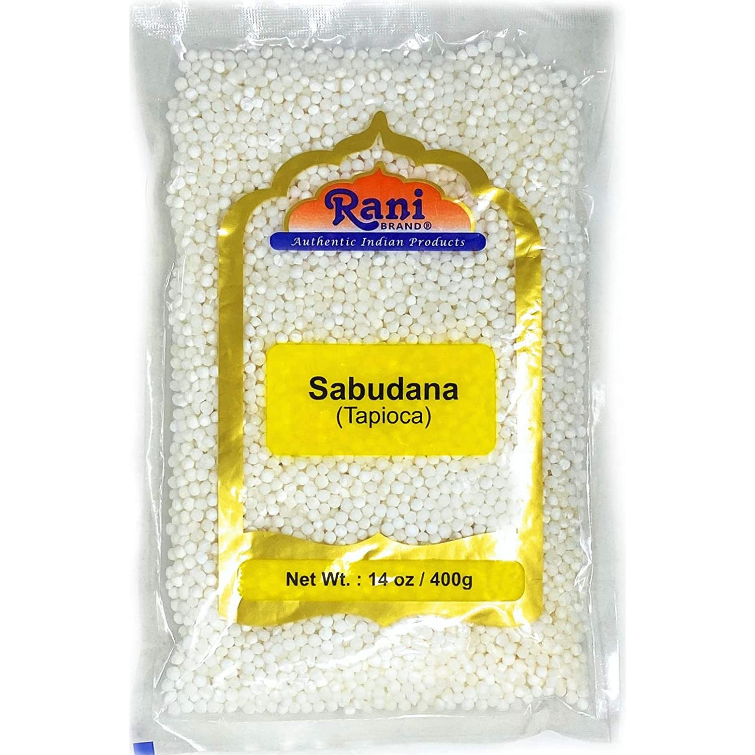 Rani Sabudana (Tapioca / Sago) Pearls 14oz (400g) ~ All Natural | Vegan | No Colors | NON-GMO | Indian Origin