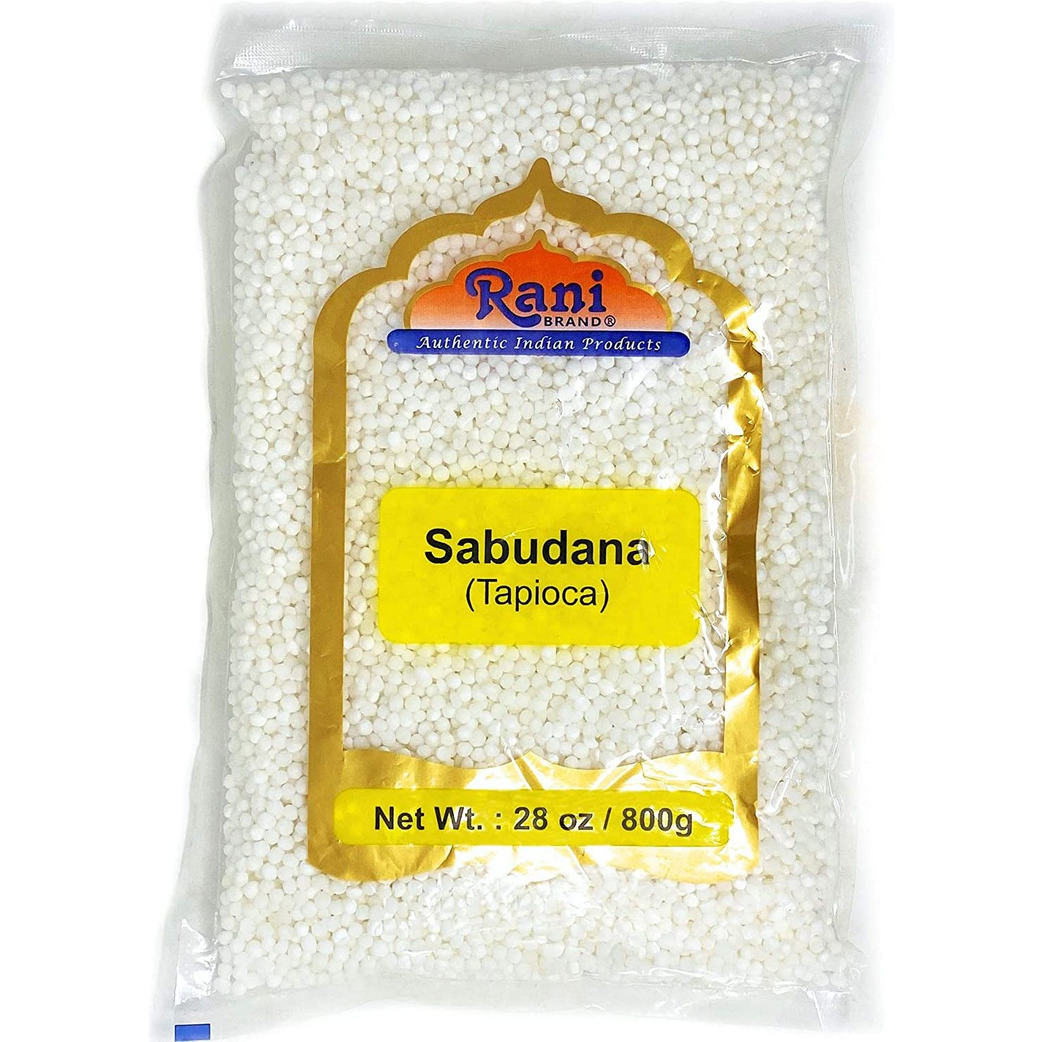 Rani Sabudana (Tapioca / Sago) Pearls 28oz (800g) ~ All Natural | Vegan | No Colors | NON-GMO | Indian Origin