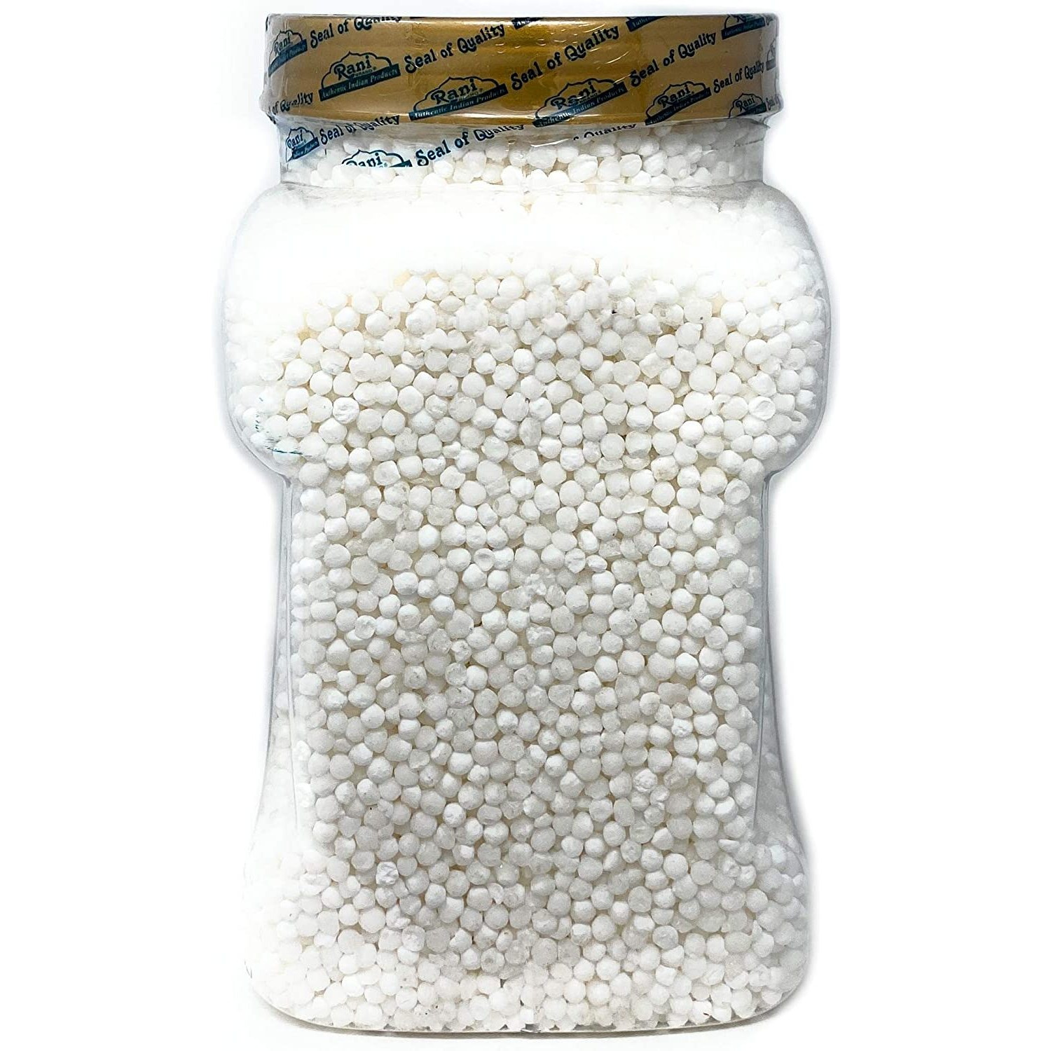 Rani Sabudana (Tapioca / Sago) Pearls 3lbs (48oz) Pet Jar Bulk ~ All Natural | Vegan | No Colors | NON-GMO | Indian Origin