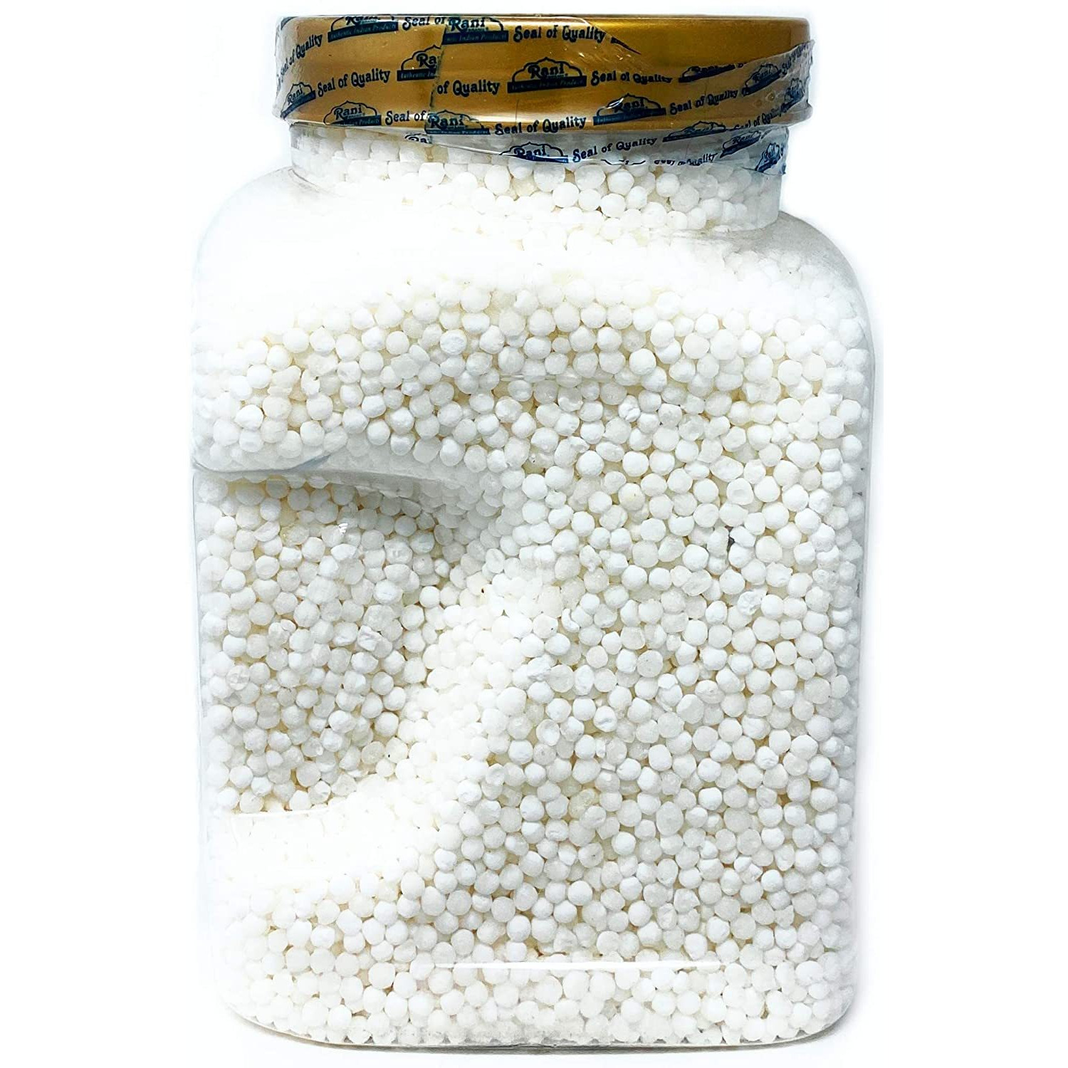 Rani Sabudana (Tapioca / Sago) Pearls 3lbs (48oz) Pet Jar Bulk ~ All Natural | Vegan | No Colors | NON-GMO | Indian Origin