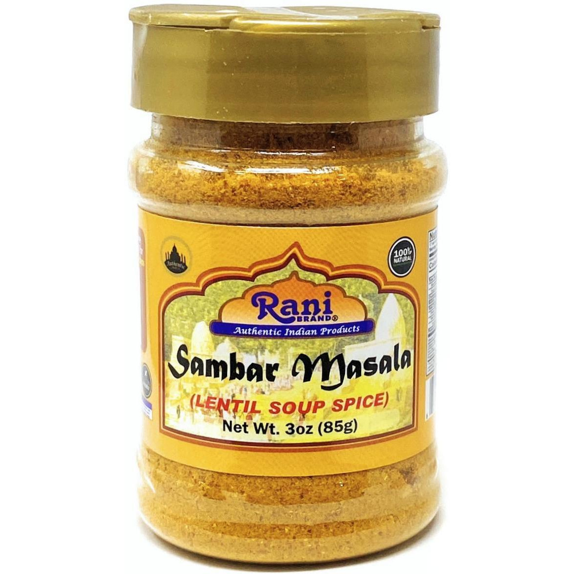 Rani Sambar Masala (Lentil Soup Spice Blend) 3oz (85g) ~ Natural | Vegan | No Colors | Gluten Friendly | NON-GMO | Indian Origin