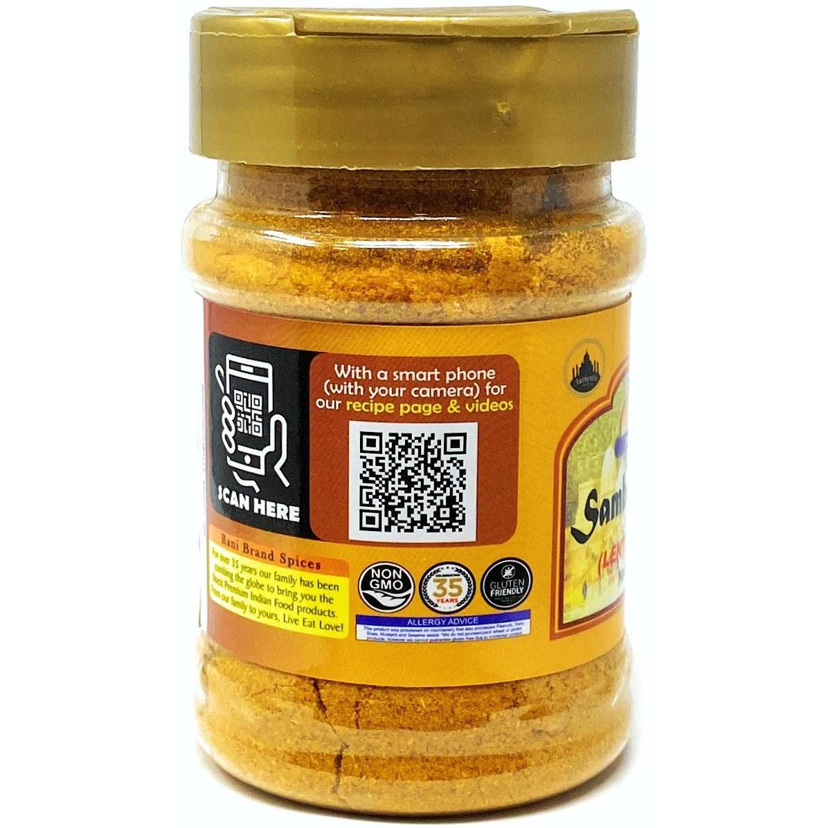 Rani Sambar Masala (Lentil Soup Spice Blend) 3oz (85g) ~ Natural | Vegan | No Colors | Gluten Friendly | NON-GMO | Indian Origin