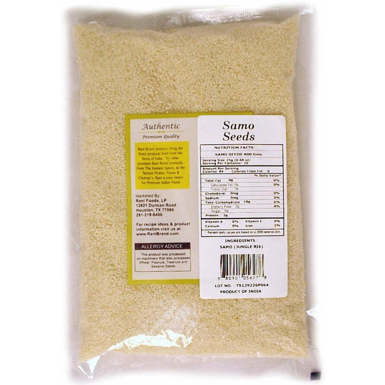 Rani Samo Seeds Whole (Japanese barnyard millet / Jungle Rice/Moriyo/ Samak Rice) Echinochloa frumentacea 14oz (400g) ~ All Natural | Vegan | Gluten Friendly | NON-GMO | Indian Origin