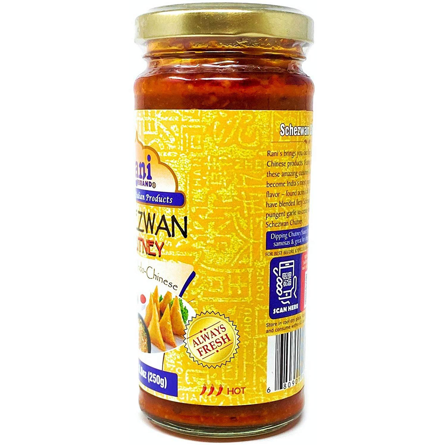 Rani Schezwan Chutney 8.8oz (250g) Glass Jar ~ No Colors | NON-GMO | Vegan | Gluten Friendly | Indian Origin (Indo-Chinese)