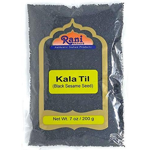 Rani Sesame Seeds Whole Black, Raw (Kala Till) 7oz (200g) ~ All Natural | Gluten Friendly | NON-GMO | Vegan | Indian Origin