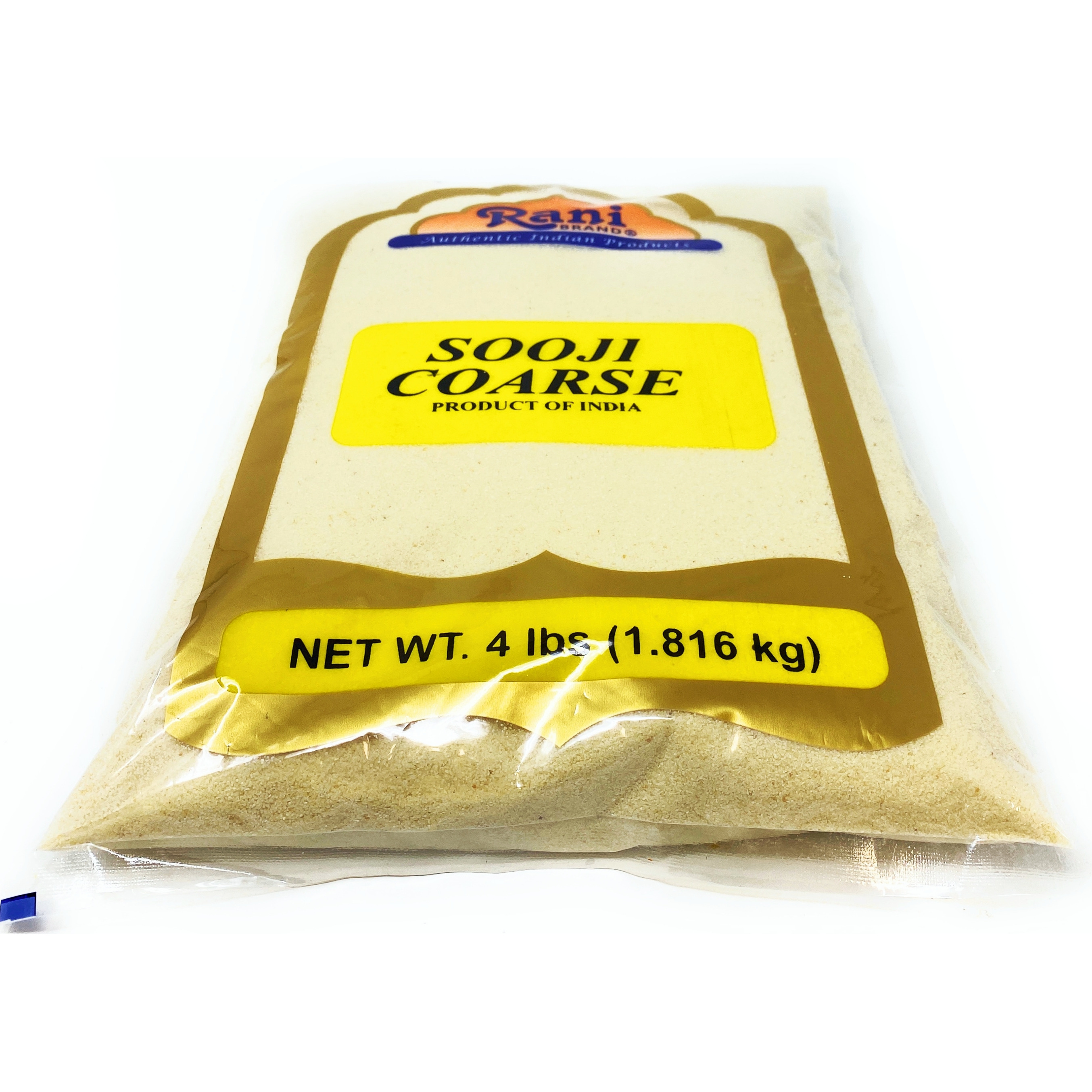 Rani Sooji Coarse (Farina, Suji, Rava, Rawa, Semolina) Flour 4lbs (64oz) ~ All Natural | Vegan | NON-GMO | Indian Origin