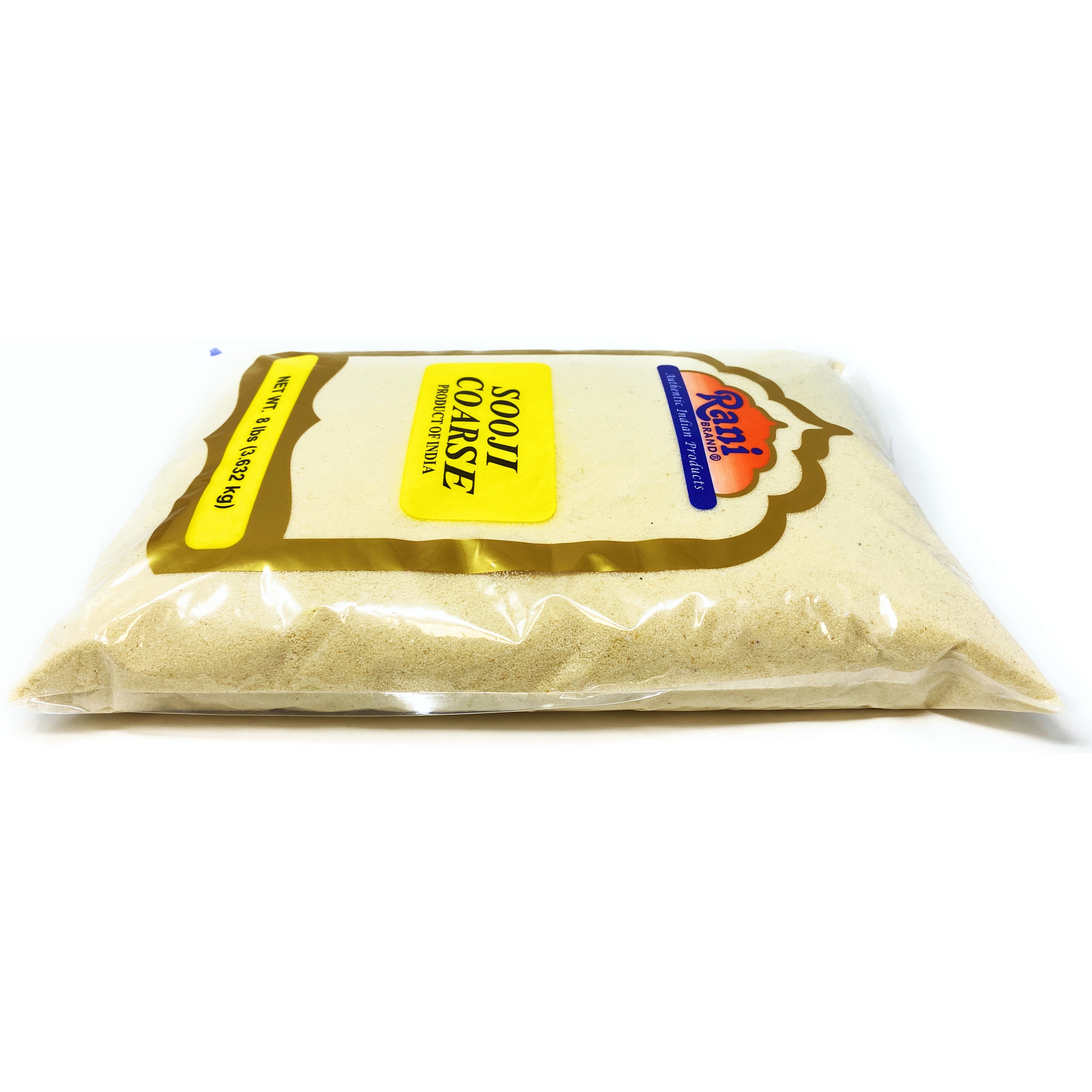 Rani Sooji Coarse (Farina, Suji, Rava, Rawa, Semolina) Flour 8lbs (128oz) ~ All Natural | Vegan | NON-GMO | Indian Origin
