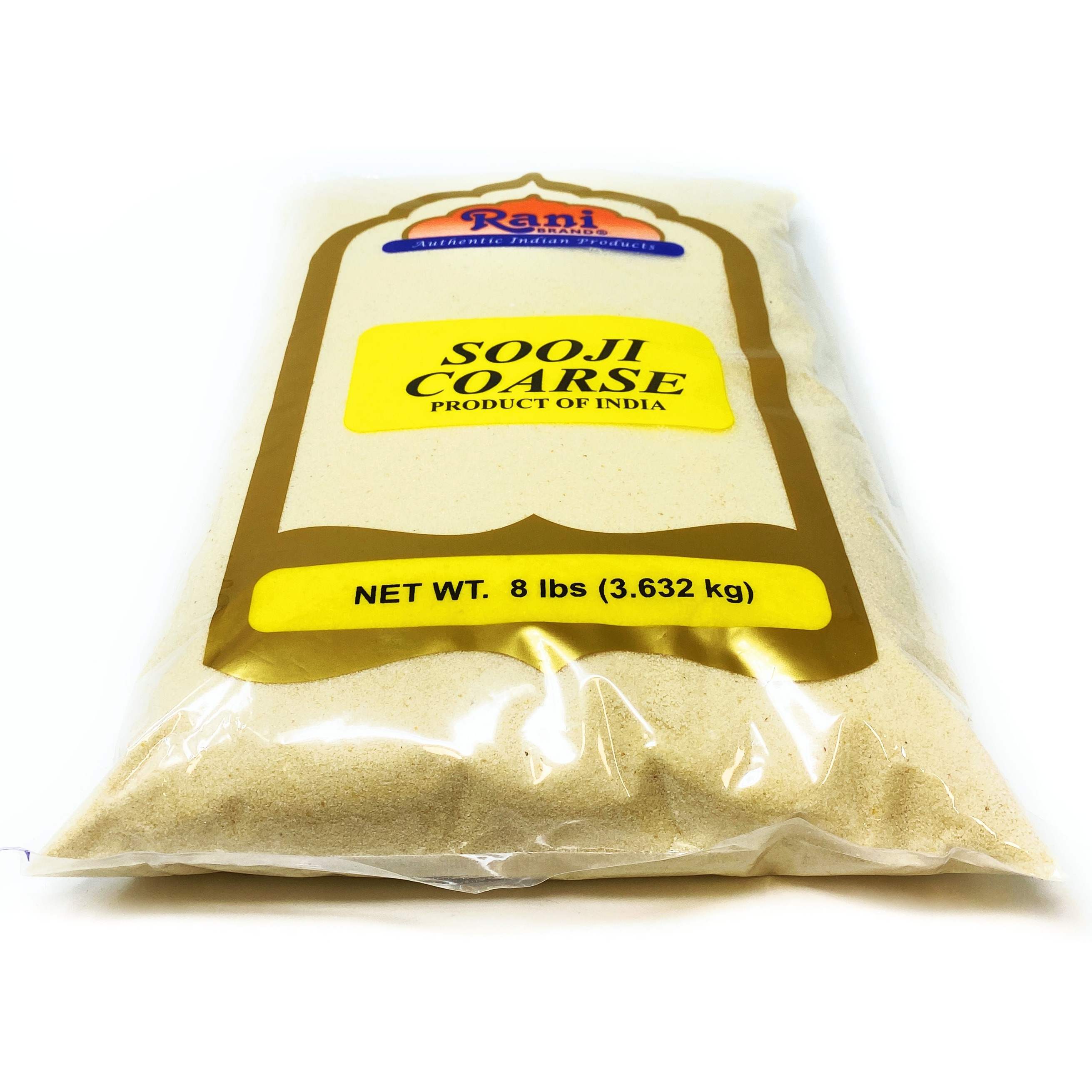 Rani Sooji Coarse (Farina, Suji, Rava, Rawa, Semolina) Flour 8lbs (128oz) ~ All Natural | Vegan | NON-GMO | Indian Origin