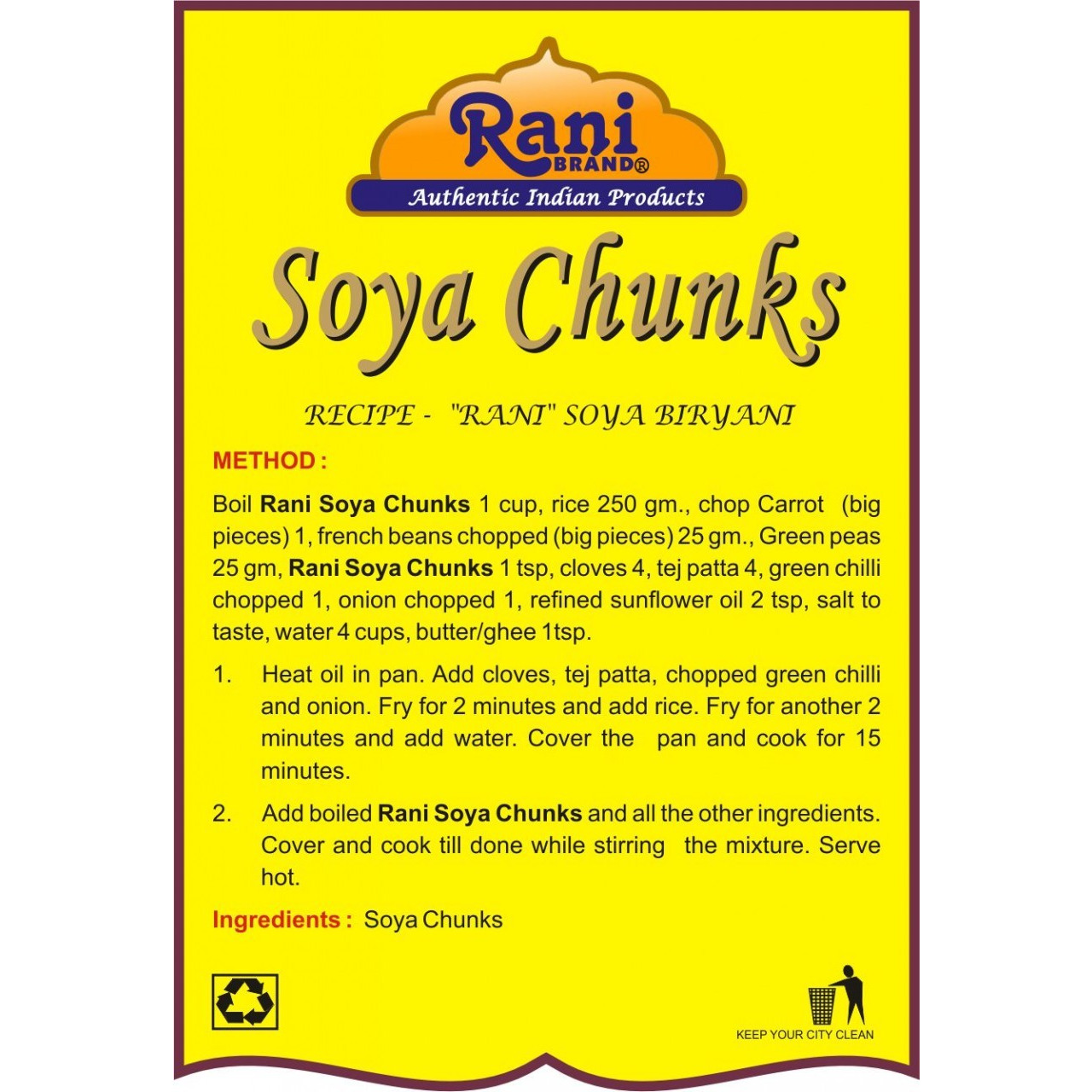 Rani Soya Chunks 200g
