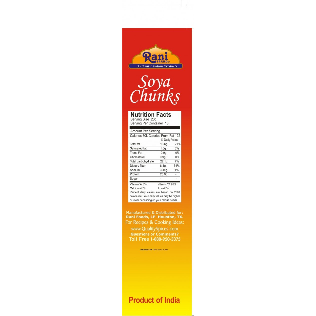 Rani Soya Chunks 200g
