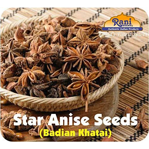 Rani Star Anise Seeds, Whole Pods (Badian Khatai) Spice 1.25oz (35g) PET Jar ~ All Natural ~ Gluten Friendly  | NON-GMO | Vegan | Indian Origin